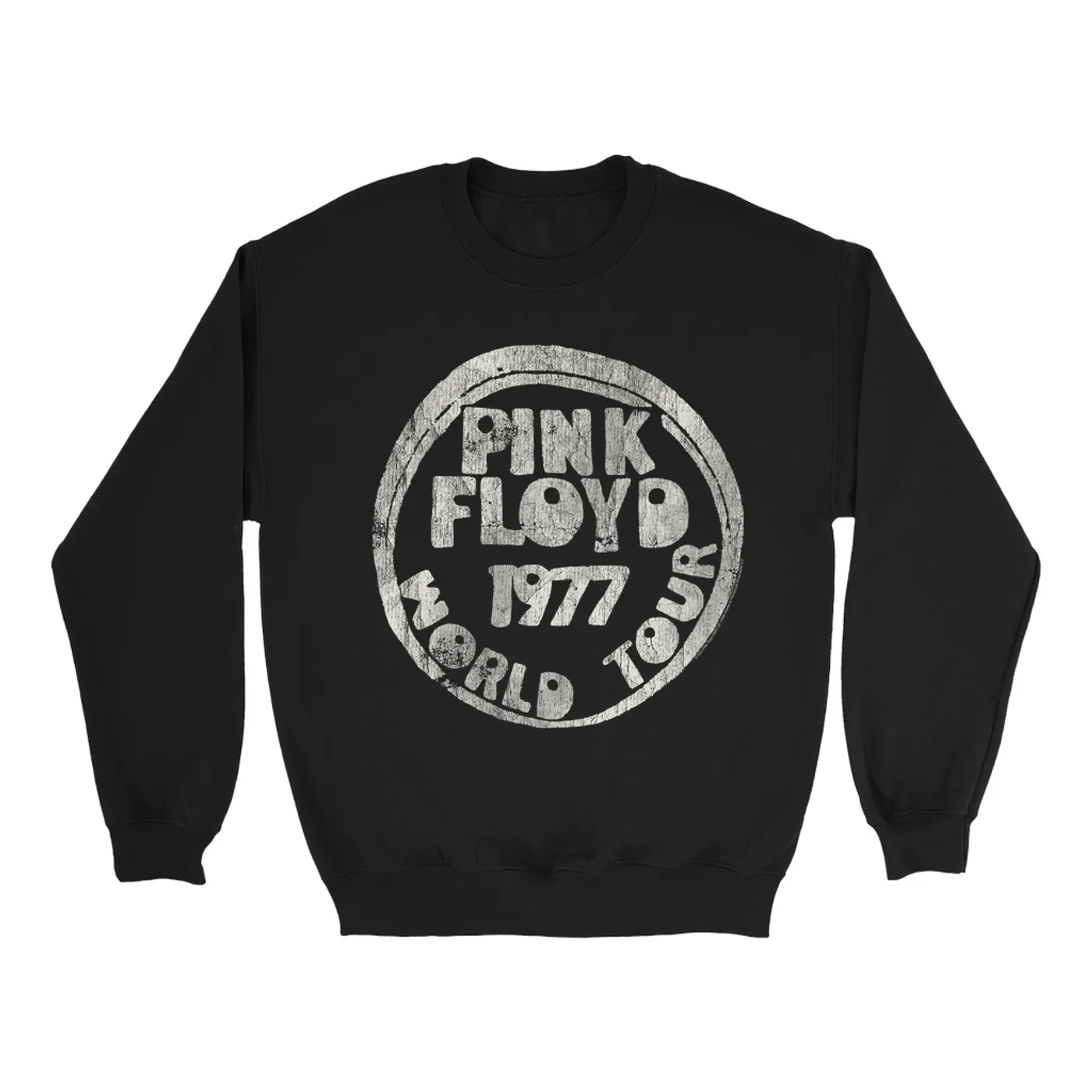 Pink Floyd Sweatshirt | World Tour 1977 Reissue Design Distressed Pink Floyd Sweatshirt