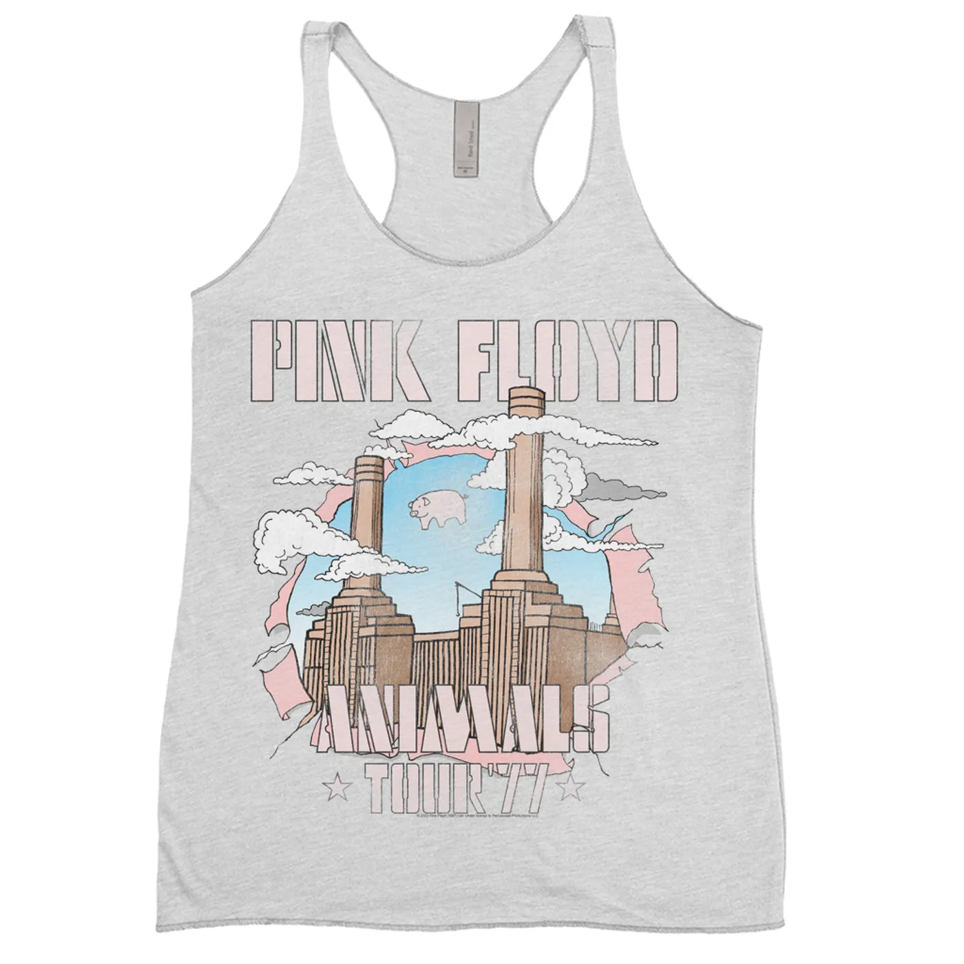 Pink Floyd Ladies' Tank Top | Factory Animals Tour '77 Pink Floyd Shirt