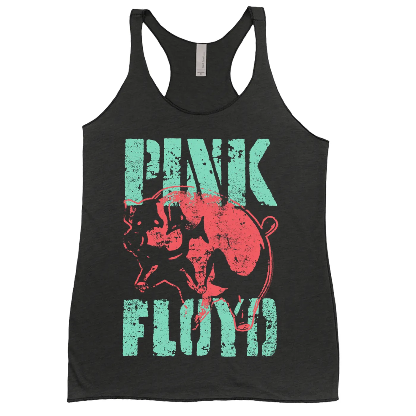Pink Floyd Ladies' Tank Top | Red Flying Pig Distressed Pink Floyd Shirt