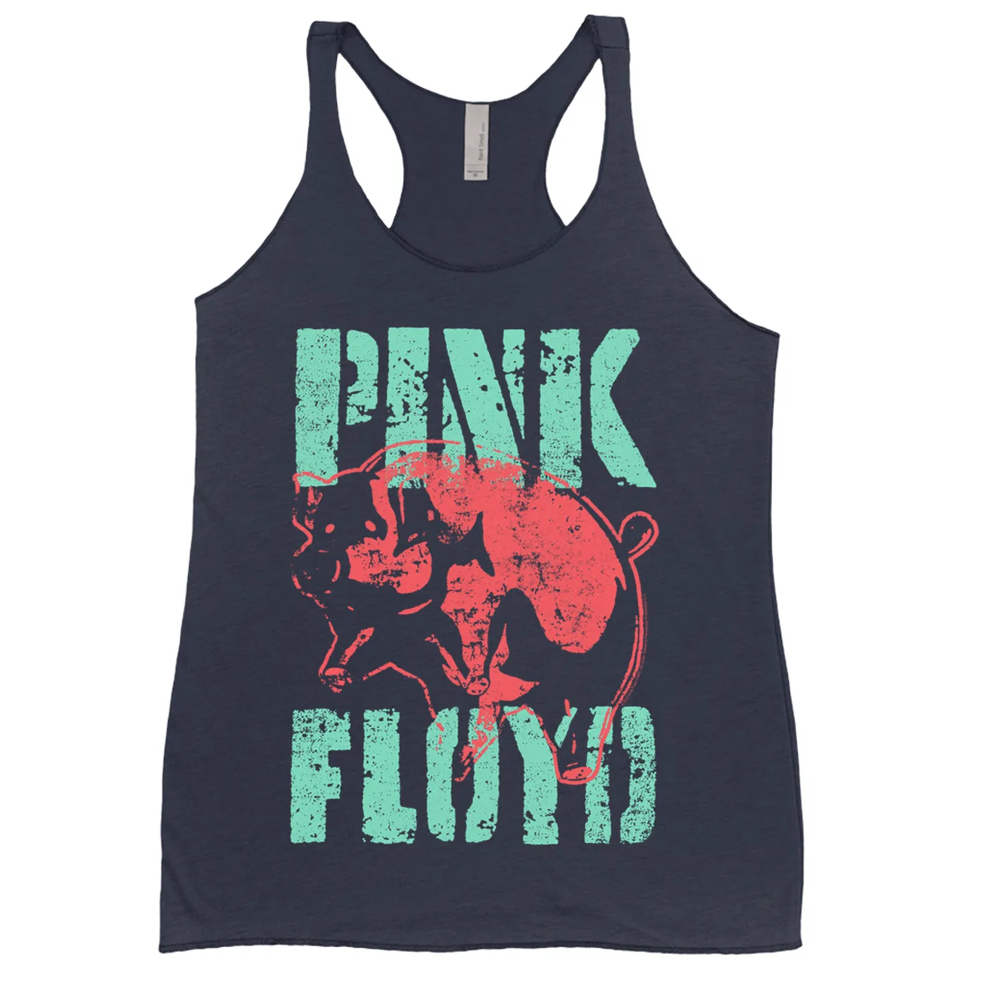 Pink Floyd Ladies' Tank Top | Red Flying Pig Distressed Pink Floyd Shirt
