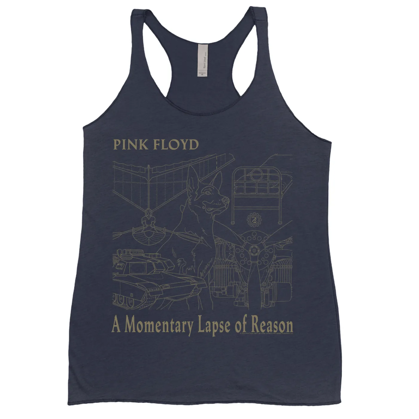Pink Floyd Ladies' Tank Top | A Momentary Lapse of Reason Schematic Pink Floyd Shirt