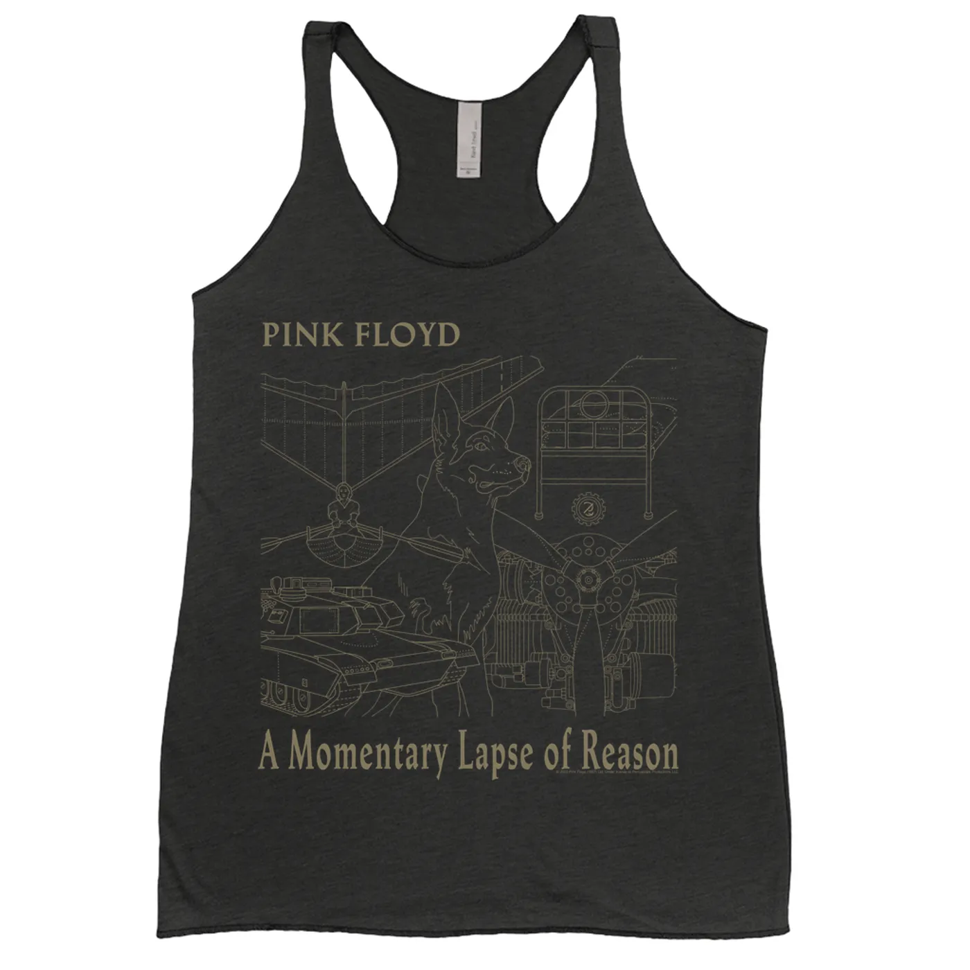 Pink Floyd Ladies' Tank Top | A Momentary Lapse of Reason Schematic Pink Floyd Shirt
