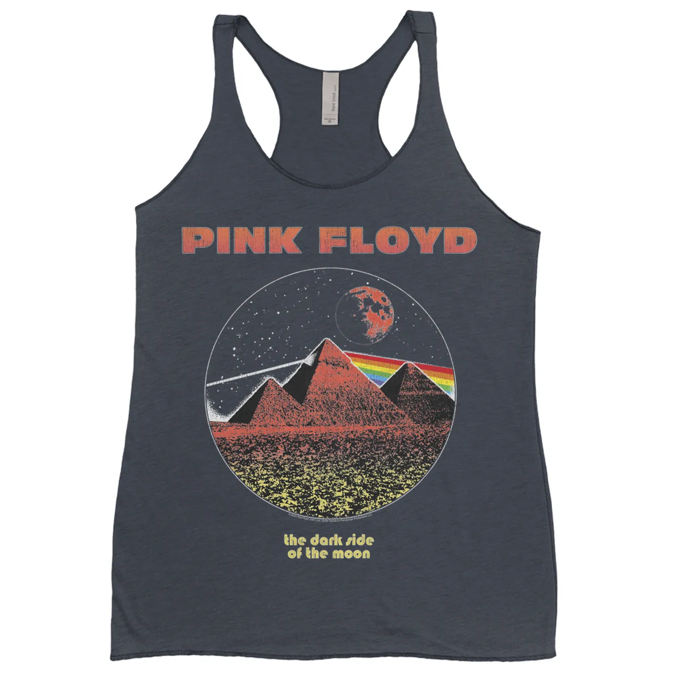 Pink Floyd Ladies' Tank Top | Vintage Pyramids Red Tint Image Pink Floyd Shirt