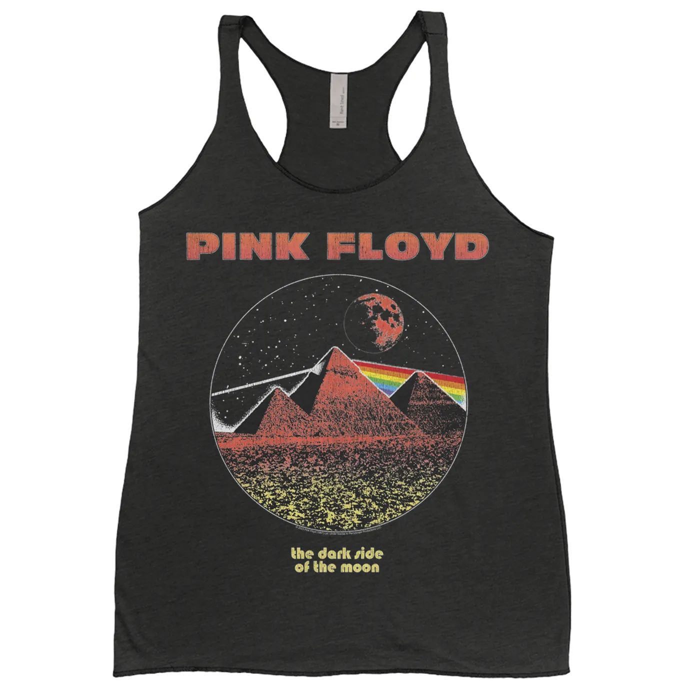 Pink Floyd Ladies' Tank Top | Vintage Pyramids Red Tint Image Pink Floyd Shirt