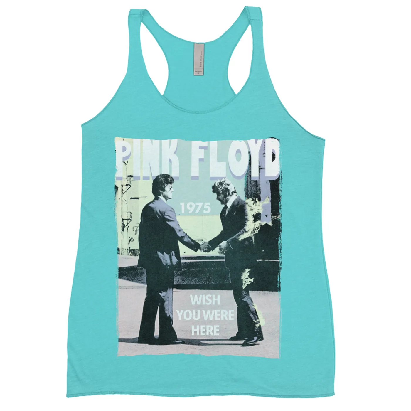 Pink Floyd Ladies' Tank Top | Pastel Wish You Were Here Design Pink Floyd Shirt
