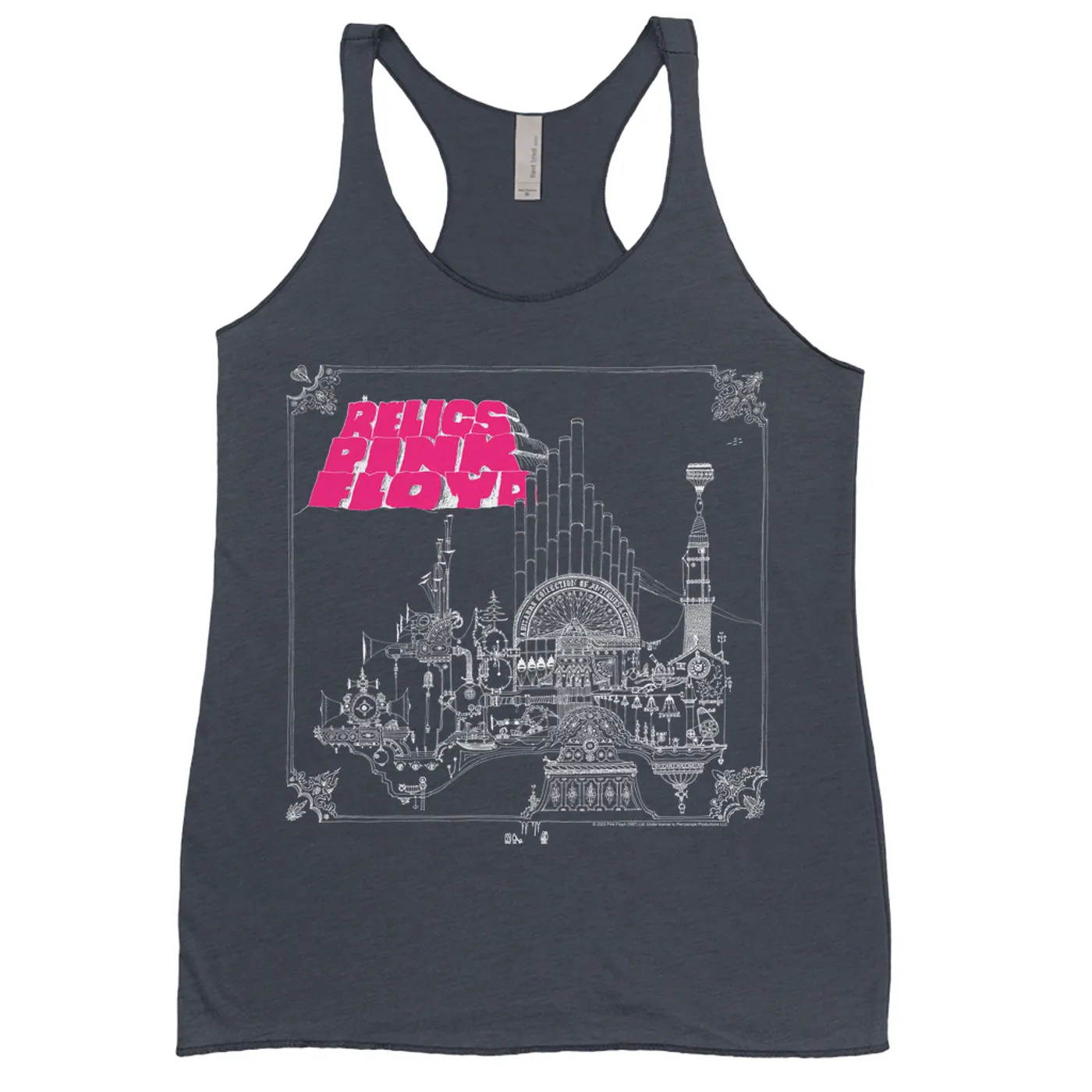 Pink Floyd Ladies' Tank Top | Hot Pink Relic Design (Merchbar Exclusive) Pink Floyd Shirt