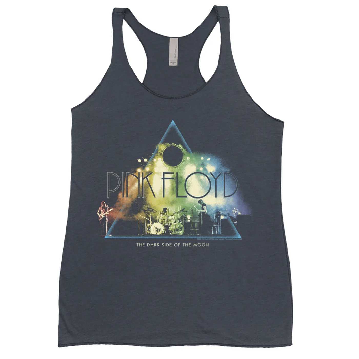 Pink Floyd Ladies' Tank Top | Live Show Dark Side Of The Moon Photo Rainbow Design Pink Floyd Shirt