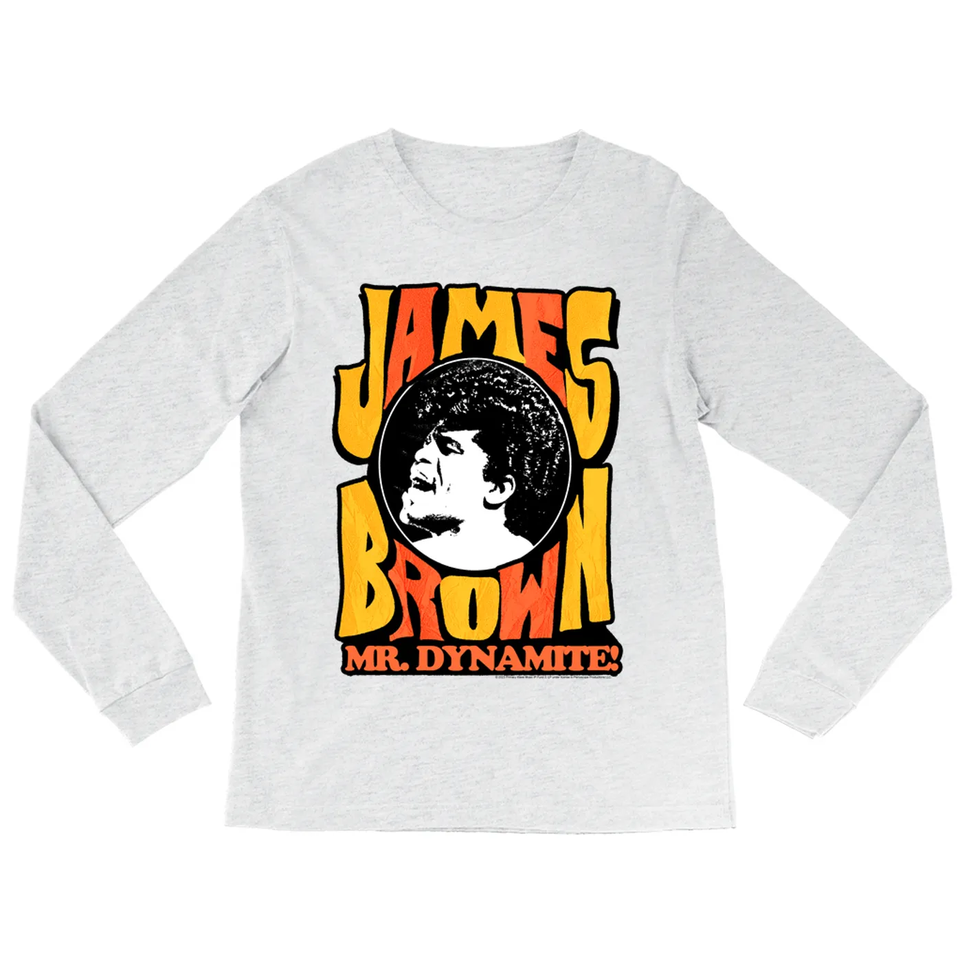 James Brown Long Sleeve Shirt | Yellow Orange Mr. Dynamite James Brown Shirt