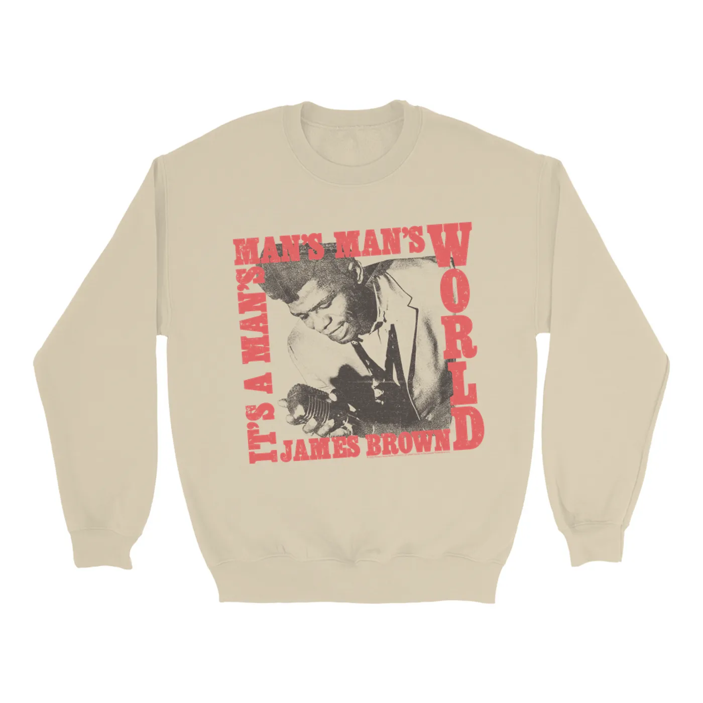 James Brown Sweatshirt | Man's World Pink Retro Square Image James Brown Sweatshirt