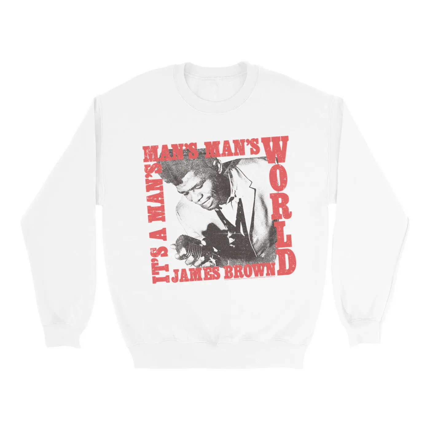 James Brown Sweatshirt | Man's World Pink Retro Square Image James Brown Sweatshirt