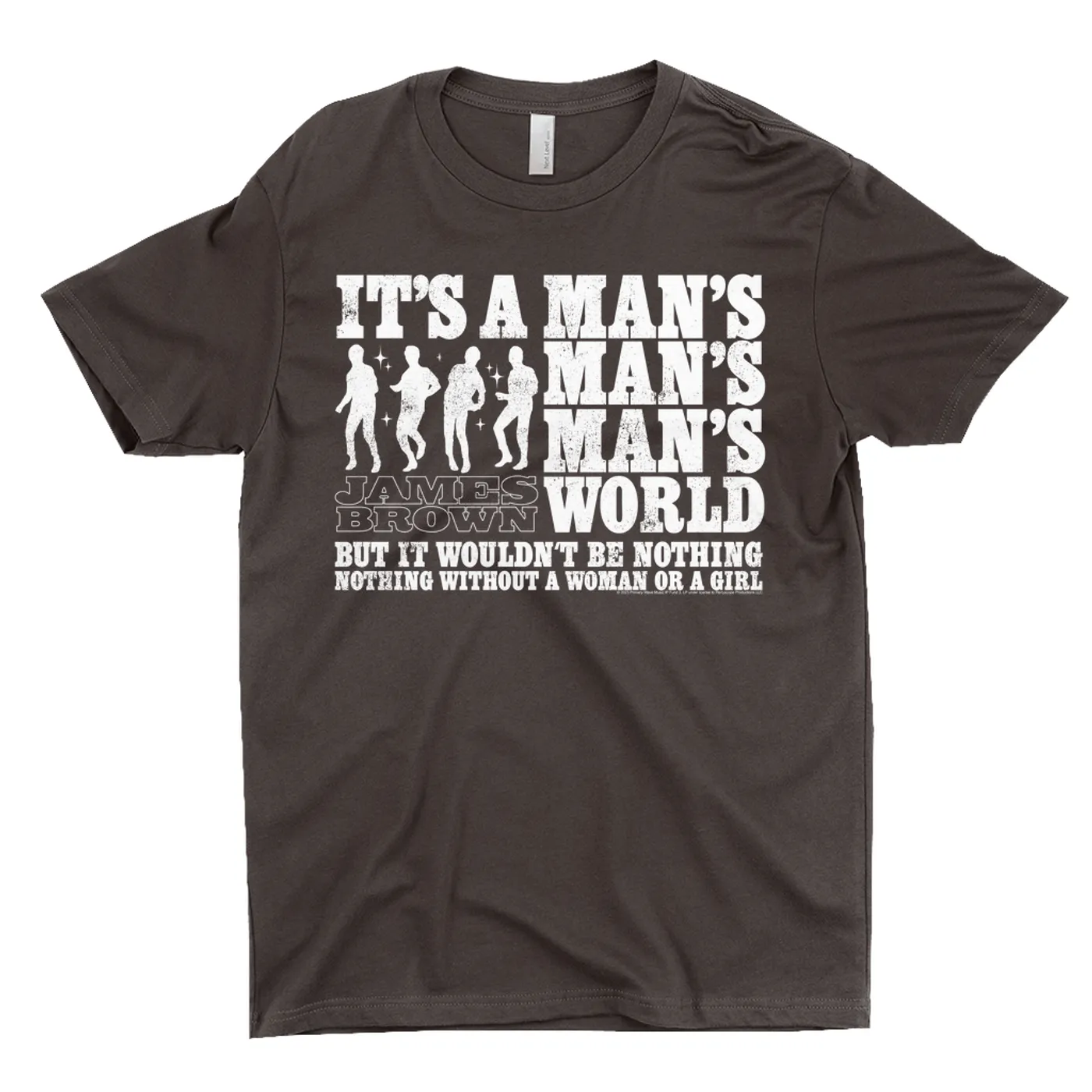 James Brown T-Shirt | It's A Man's World White Silhouettes Distressed James Brown Shirt