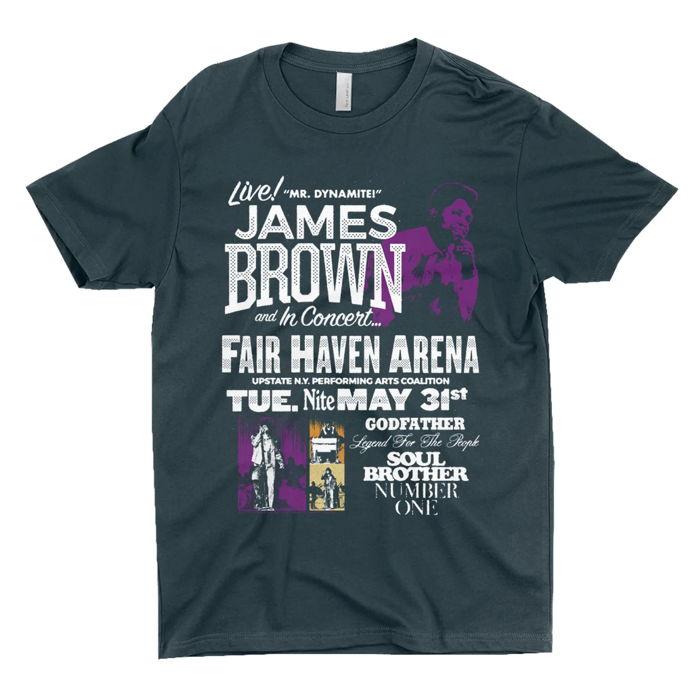 James Brown T-Shirt | Live! Mr. Dynamite In Fairhaven Arena James Brown Shirt