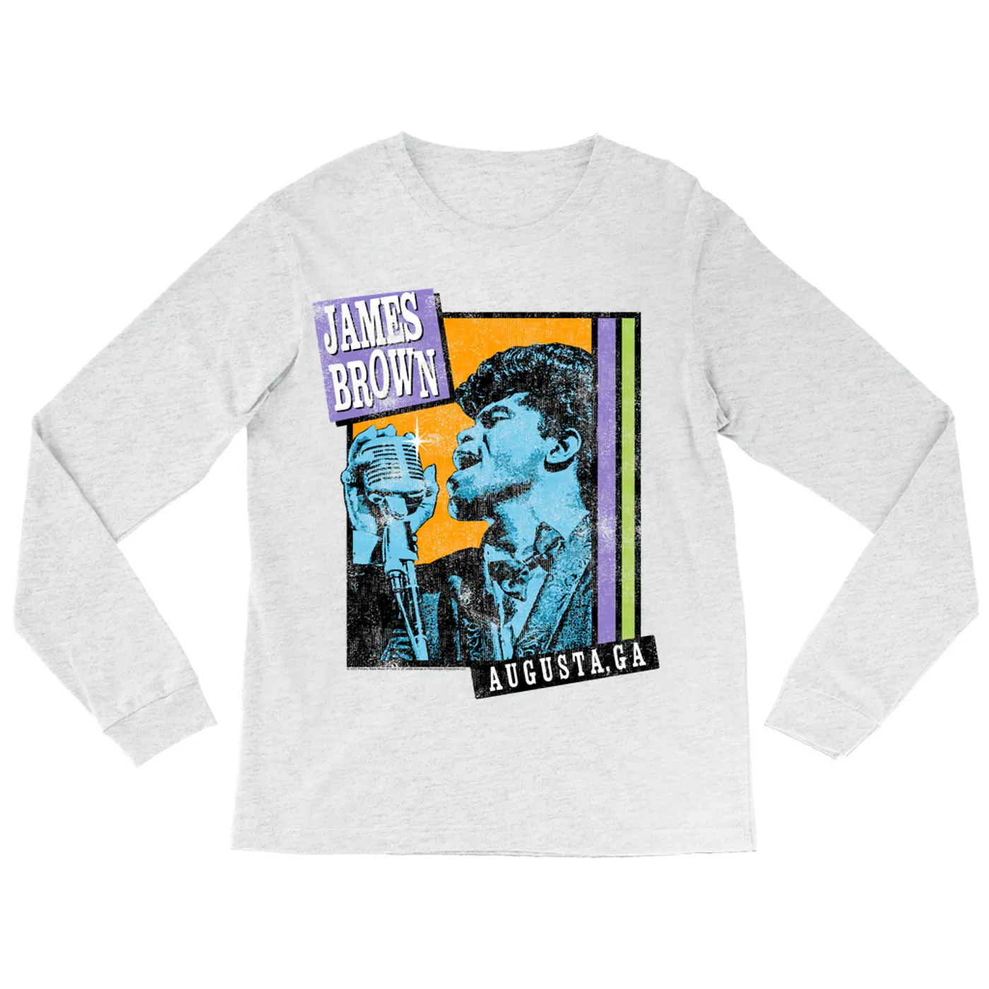James Brown Long Sleeve Shirt | Live in Augusta Georgia Distressed James Brown Shirt