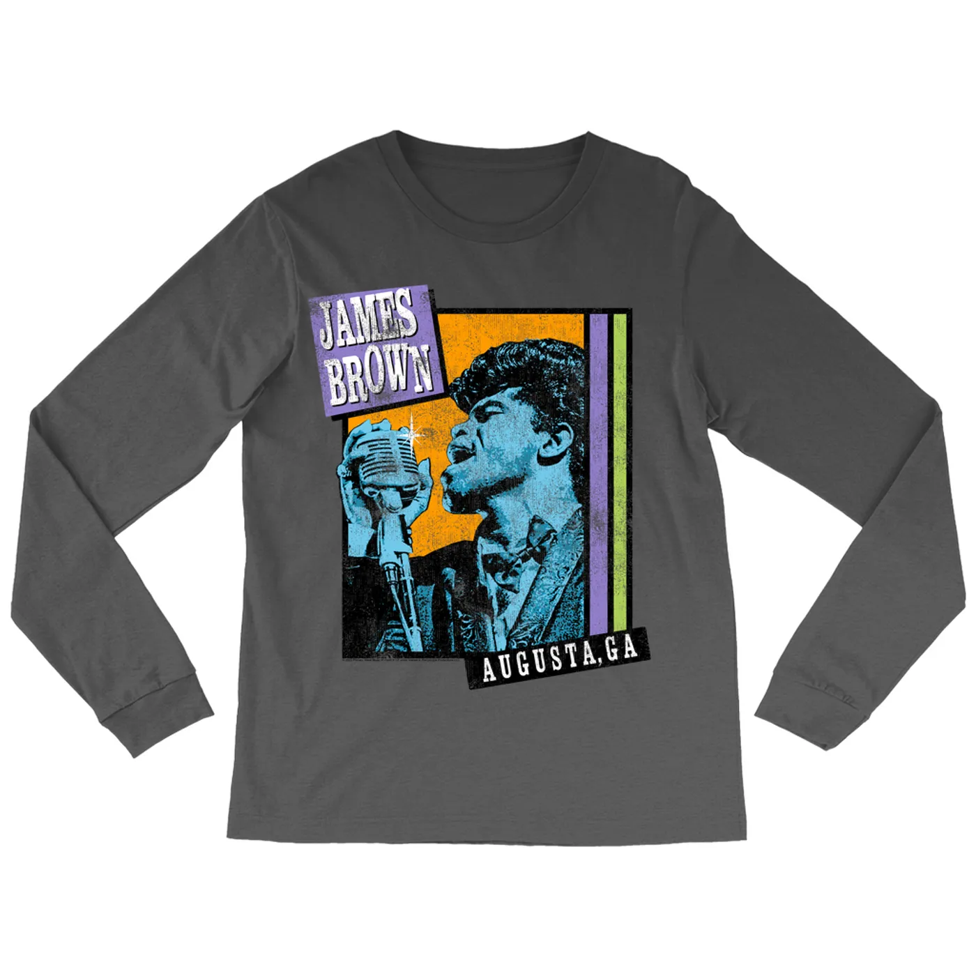 James Brown Long Sleeve Shirt | Live in Augusta Georgia Distressed James Brown Shirt