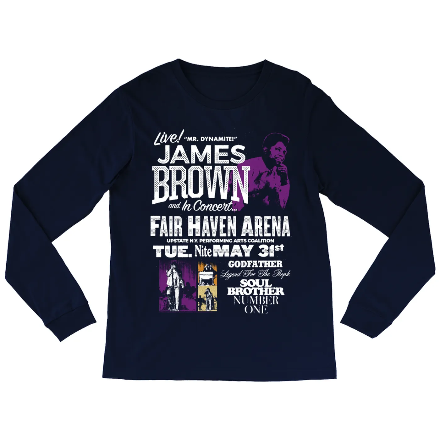 James Brown Long Sleeve Shirt | Live! Mr. Dynamite In Fairhaven Arena James Brown Shirt