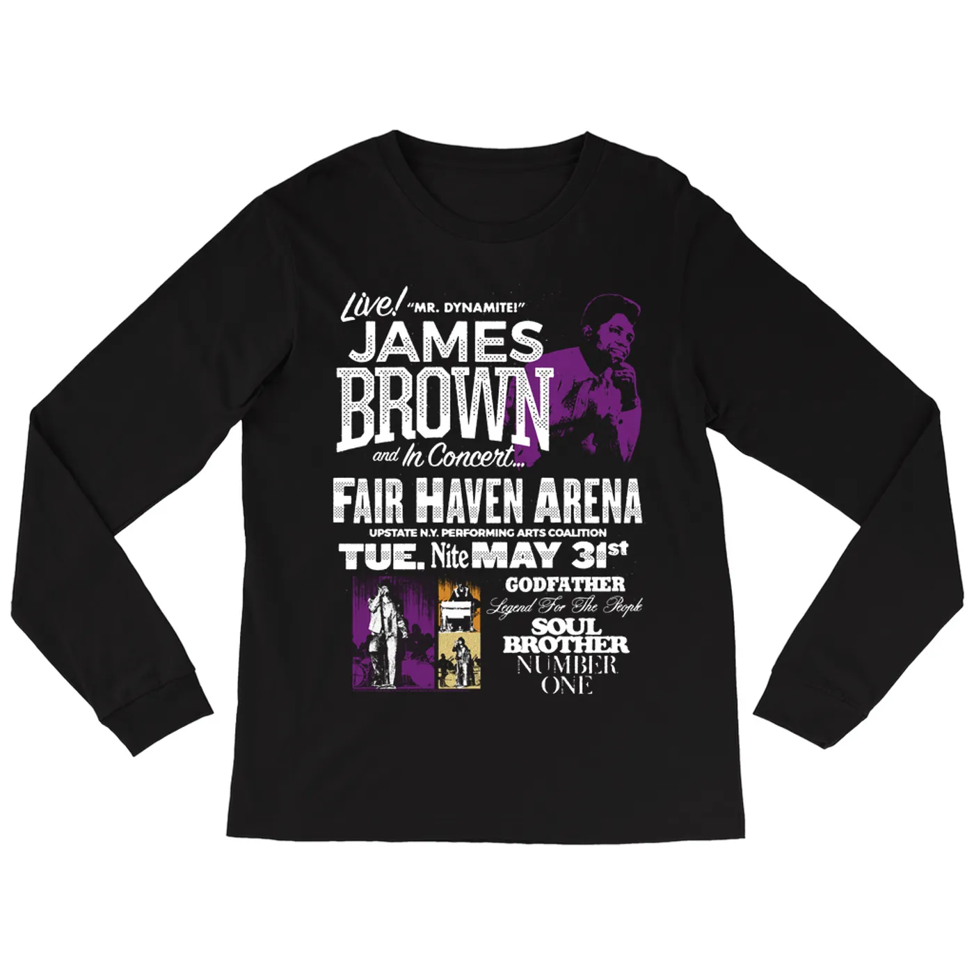 James Brown Long Sleeve Shirt | Live! Mr. Dynamite In Fairhaven Arena James Brown Shirt