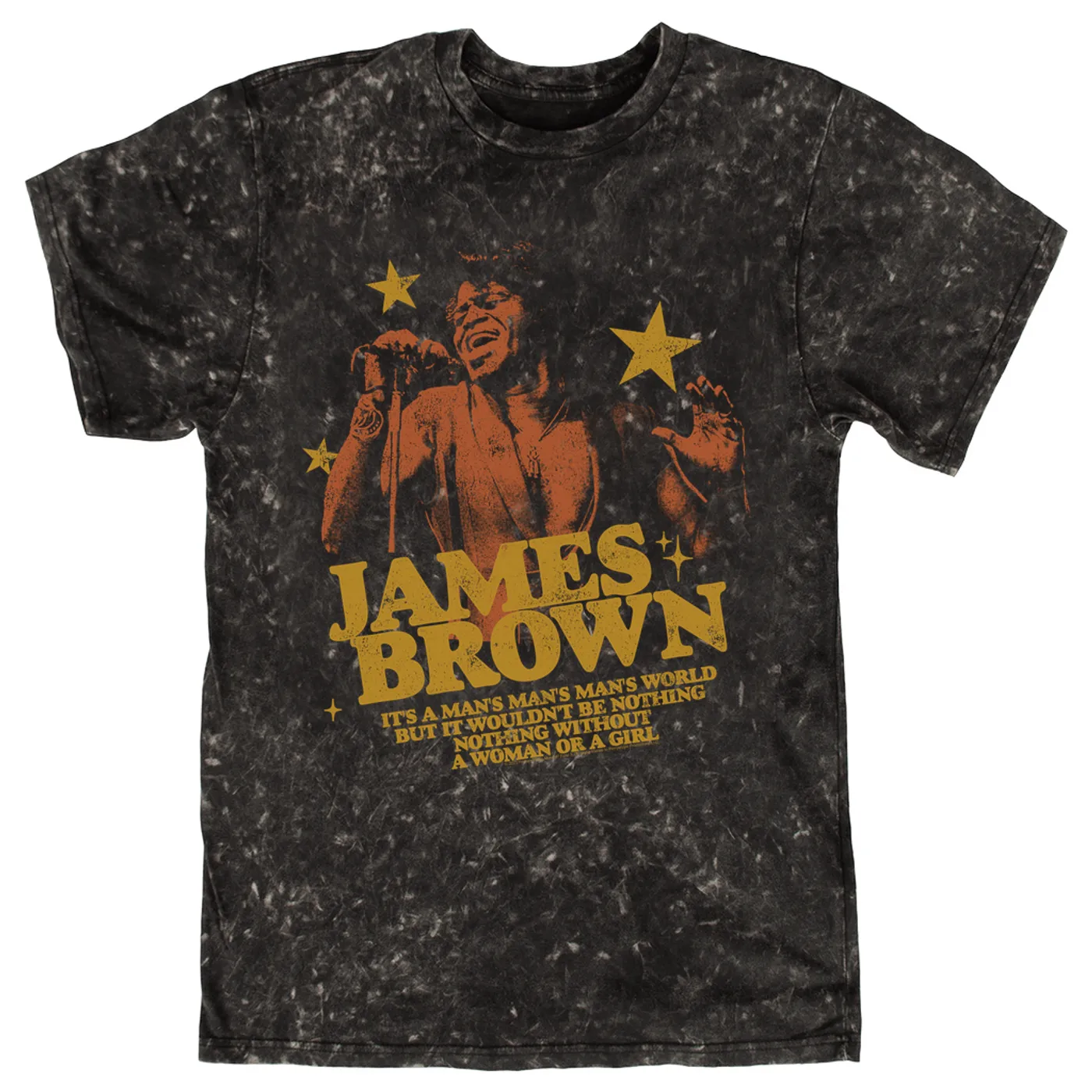 James Brown T-shirt | It's A Man's World In Stars James Brown Mineral Wash Shirt