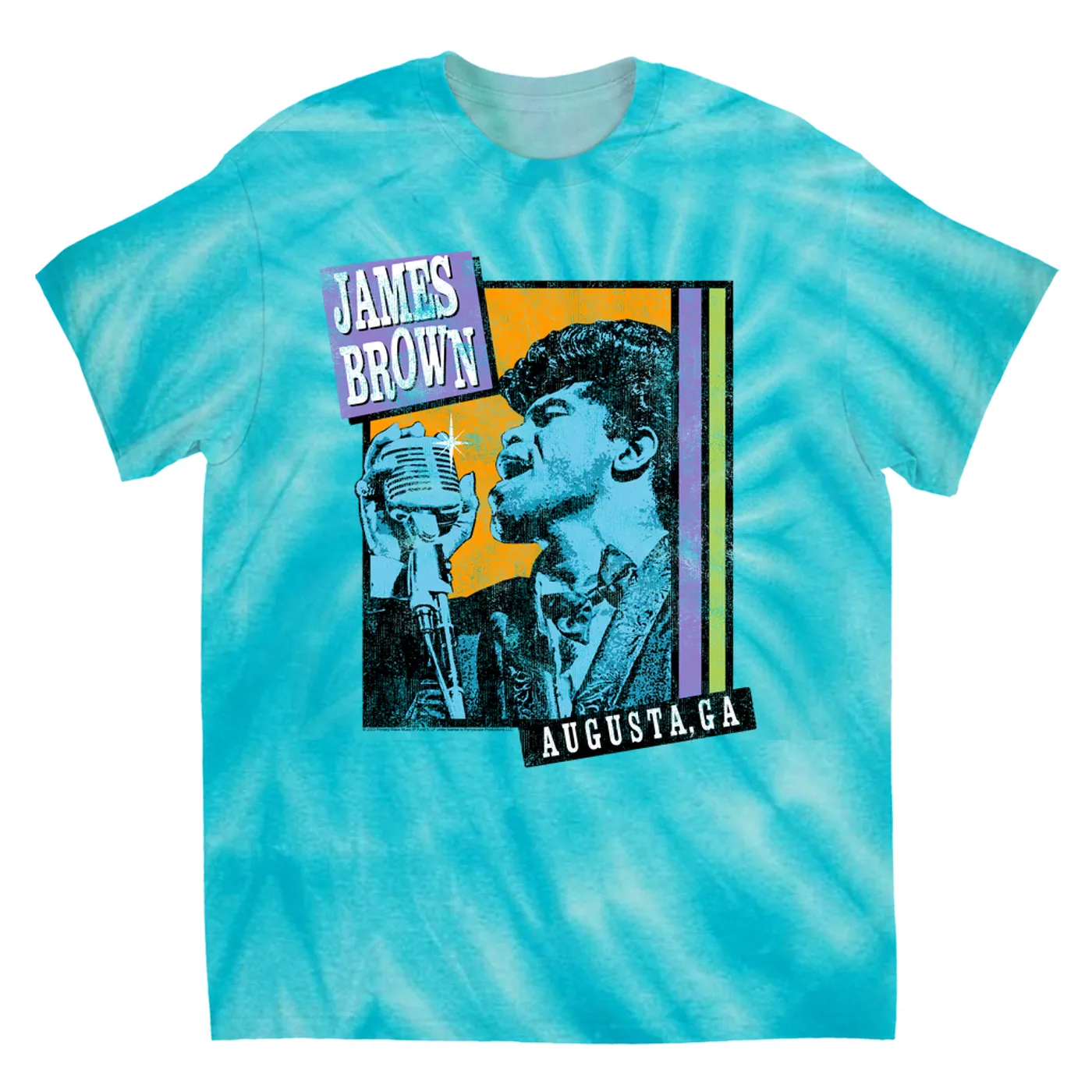 James Brown T-Shirt | Live in Augusta Georgia Distressed James Brown Tie Dye Shirt