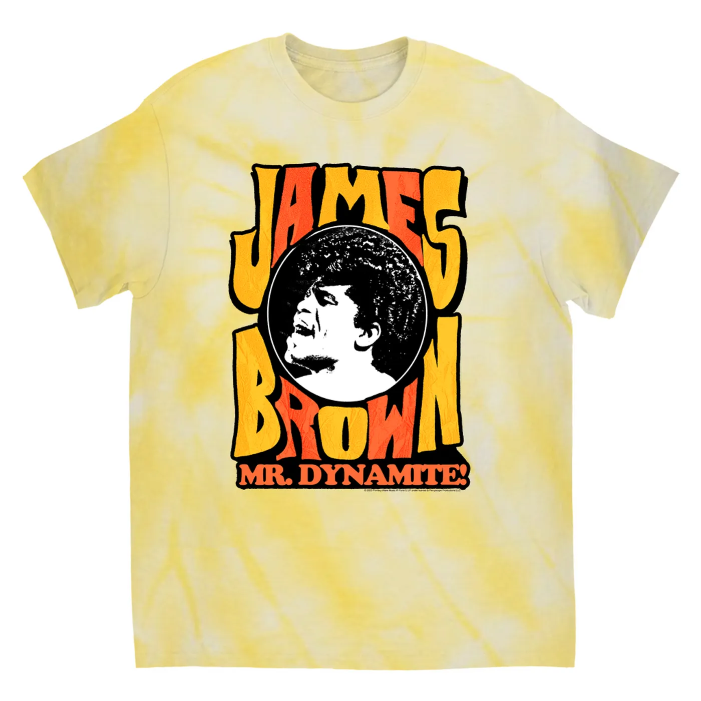 James Brown T-Shirt | Yellow Orange Mr. Dynamite James Brown Tie Dye Shirt