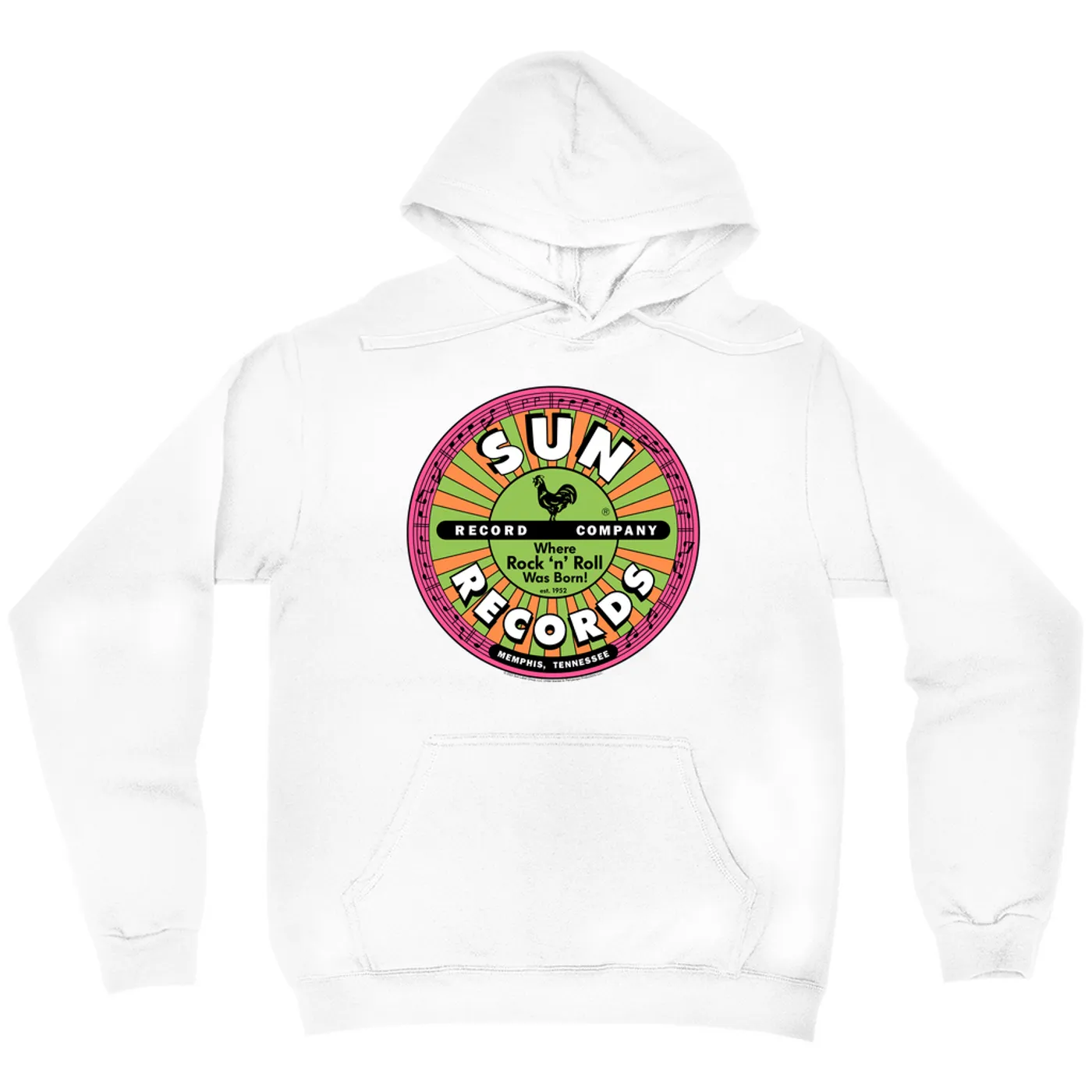 Sun Records Hoodie | Where Rock n Roll Was Born Colorful Label (Merchbar Exclusive) Sun Records Hoodie