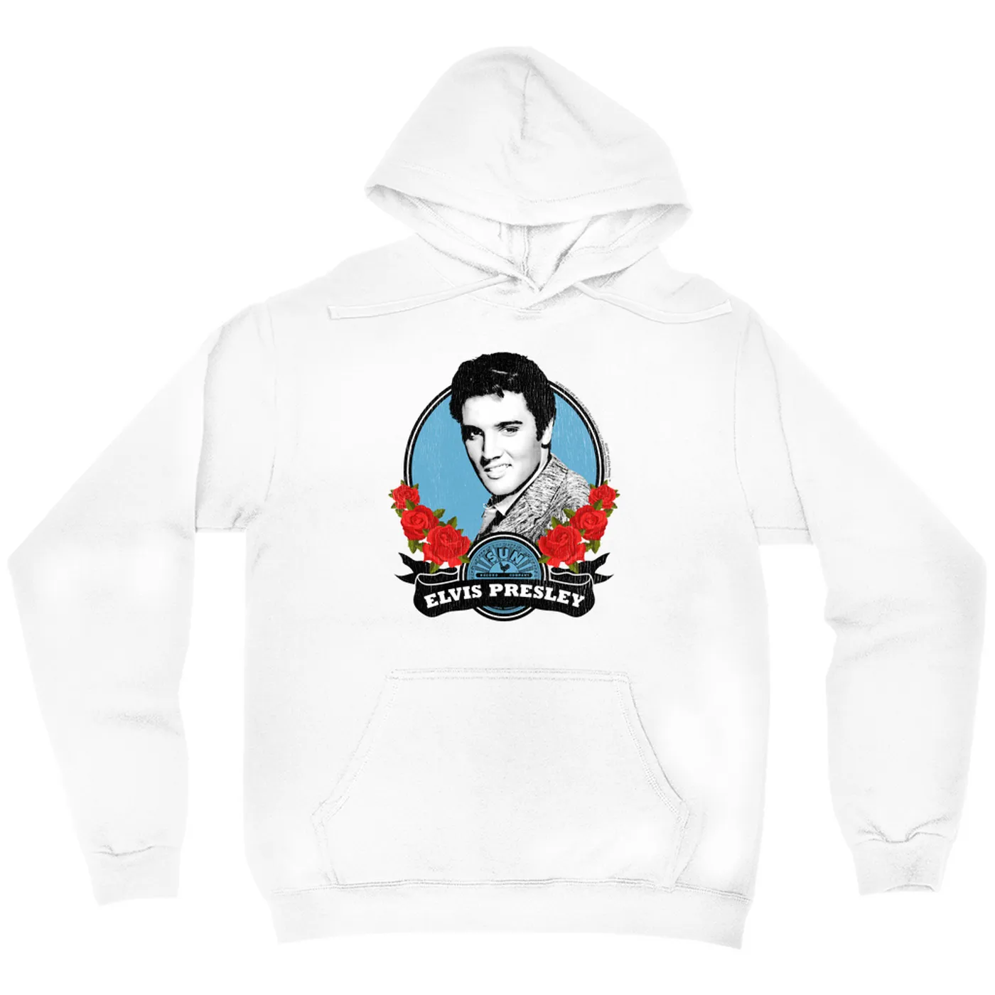 Sun Records Hoodie | Elvis Presley In Roses Distressed (Merchbar Exclusive) Sun Records Hoodie