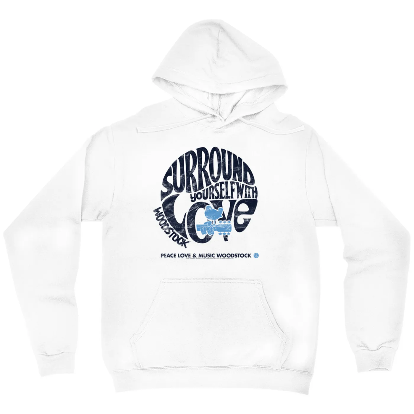 Woodstock Hoodie | Surround Yourself With Love Distressed Woodstock Hoodie