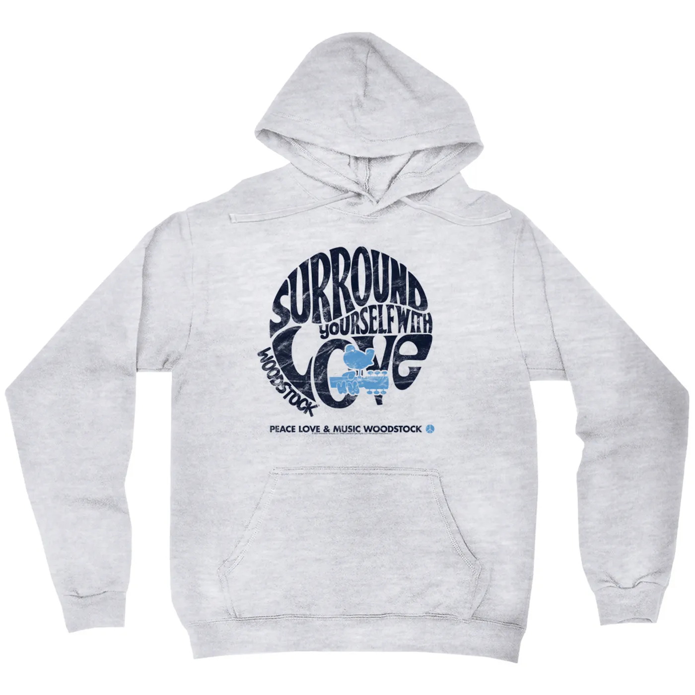 Woodstock Hoodie | Surround Yourself With Love Distressed Woodstock Hoodie