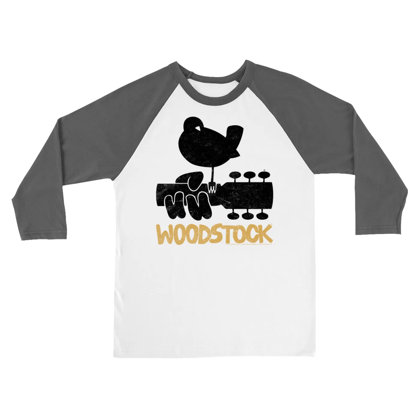 Woodstock 3/4 Sleeve Baseball Tee | Neutrals Logo (Merchbar Exclusive) Woodstock Shirt