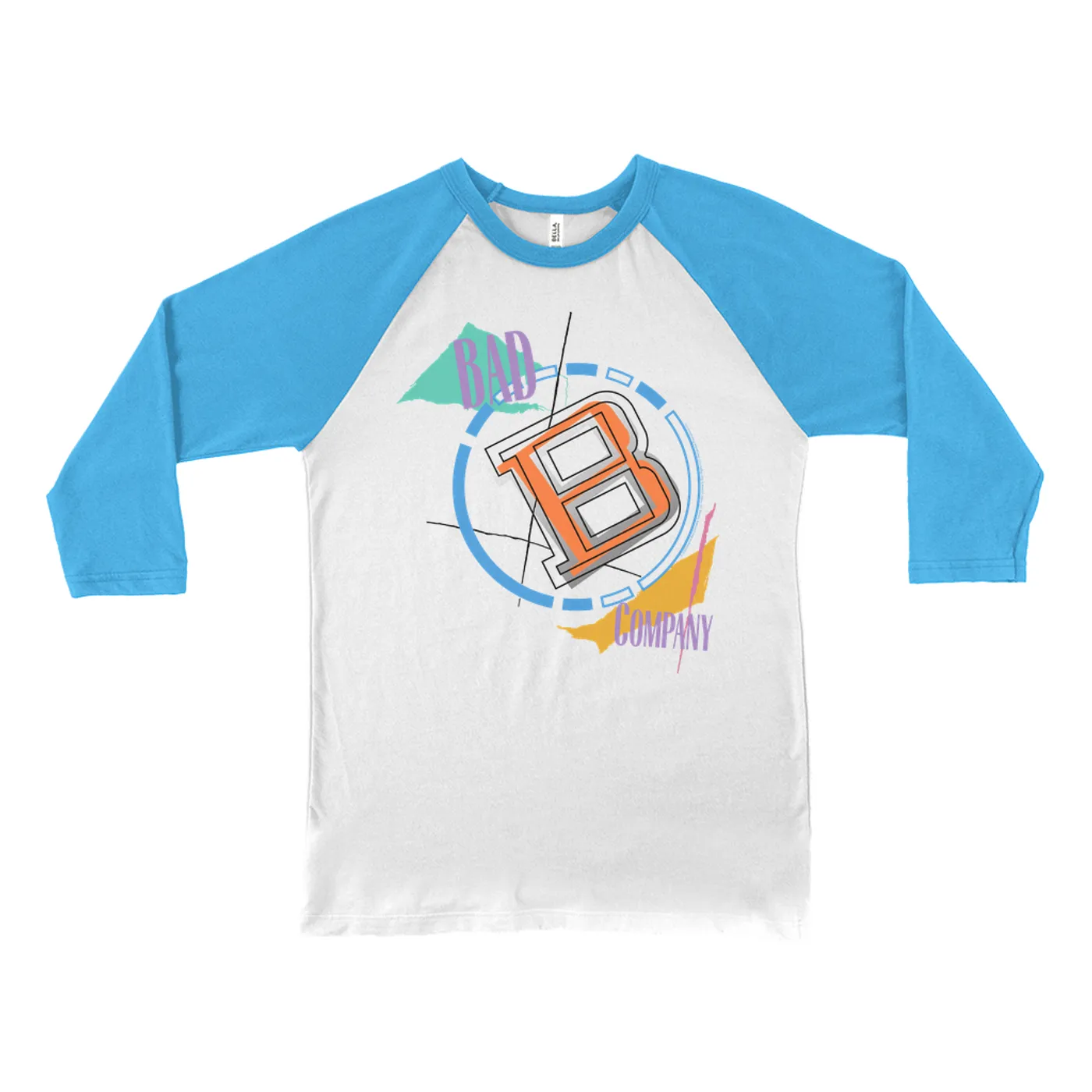 Bad Company 3/4 Sleeve Baseball Tee | Fame And Fortune Album Design Bad Company Shirt