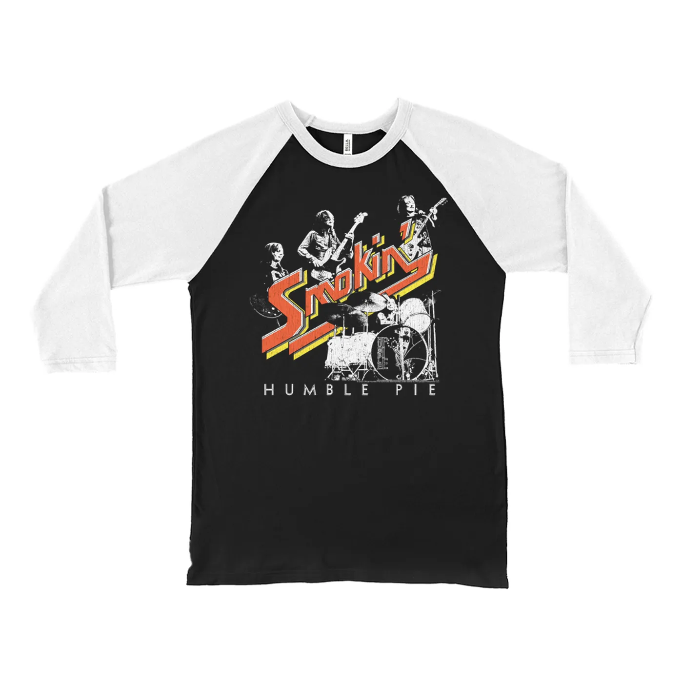 Humble Pie 3/4 Sleeve Baseball Tee | Smokin' Performance Live Distressed (Merchbar Exclusive) Humble Pie Shirt