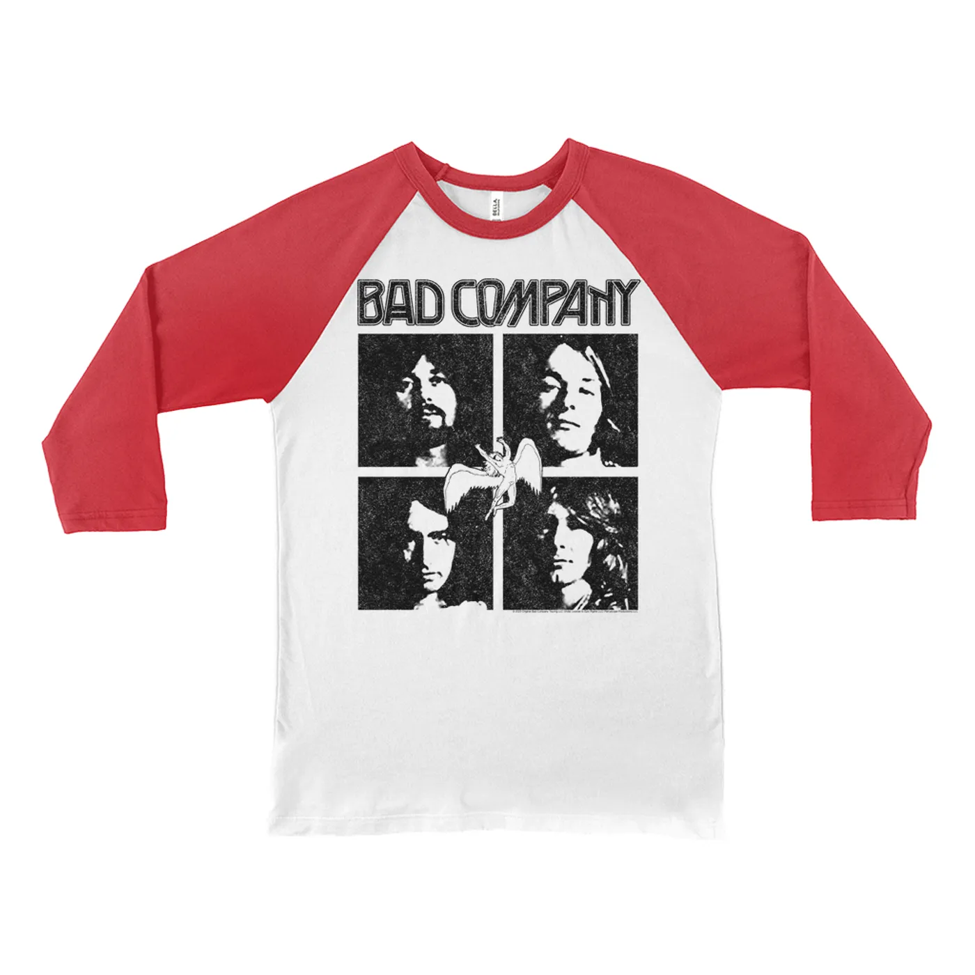 Bad Company 3/4 Sleeve Baseball Tee | The Early Years Band Design Bad Company Shirt