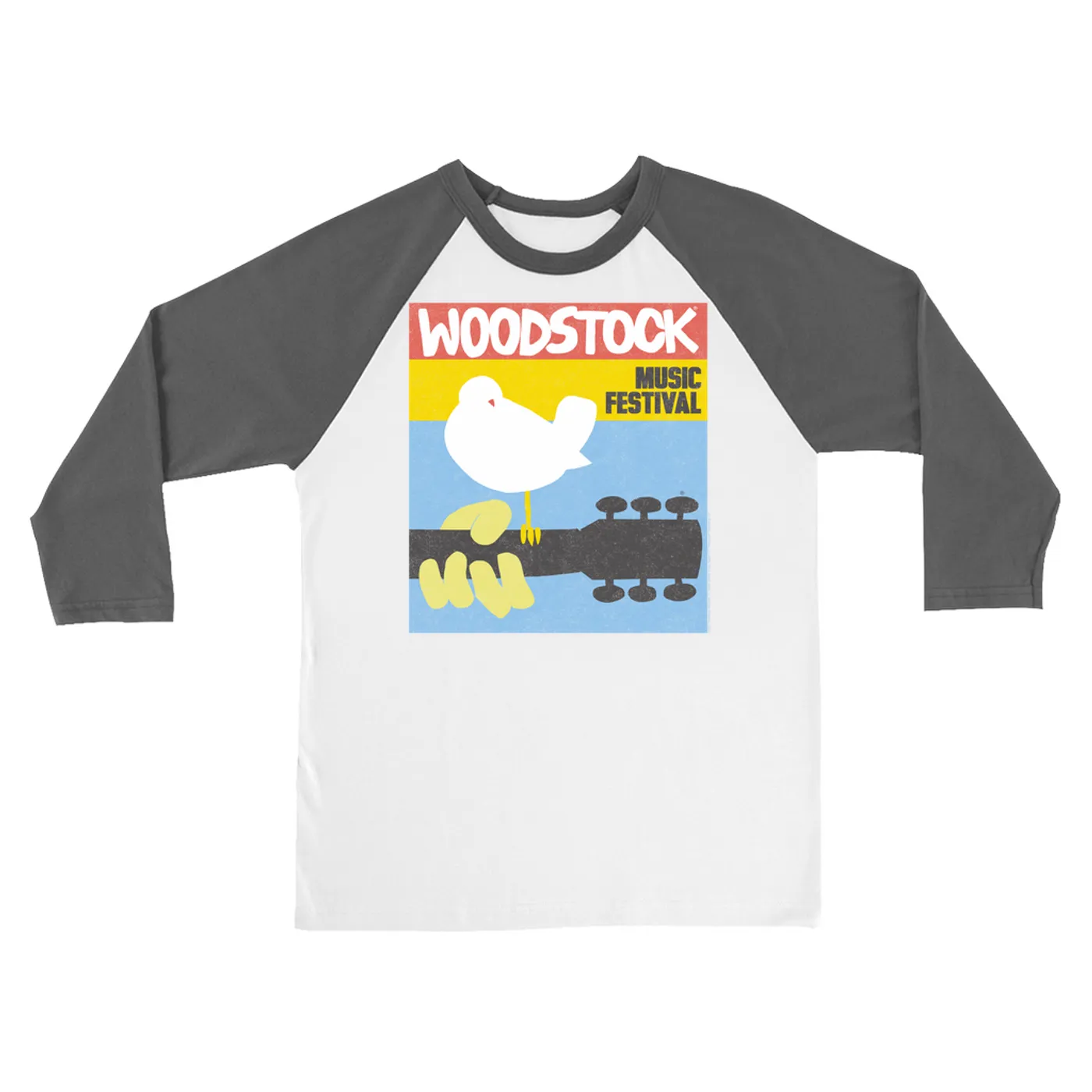Woodstock 3/4 Sleeve Baseball Tee | Retro Music Festival (Merchbar Exclusive) Woodstock Shirt