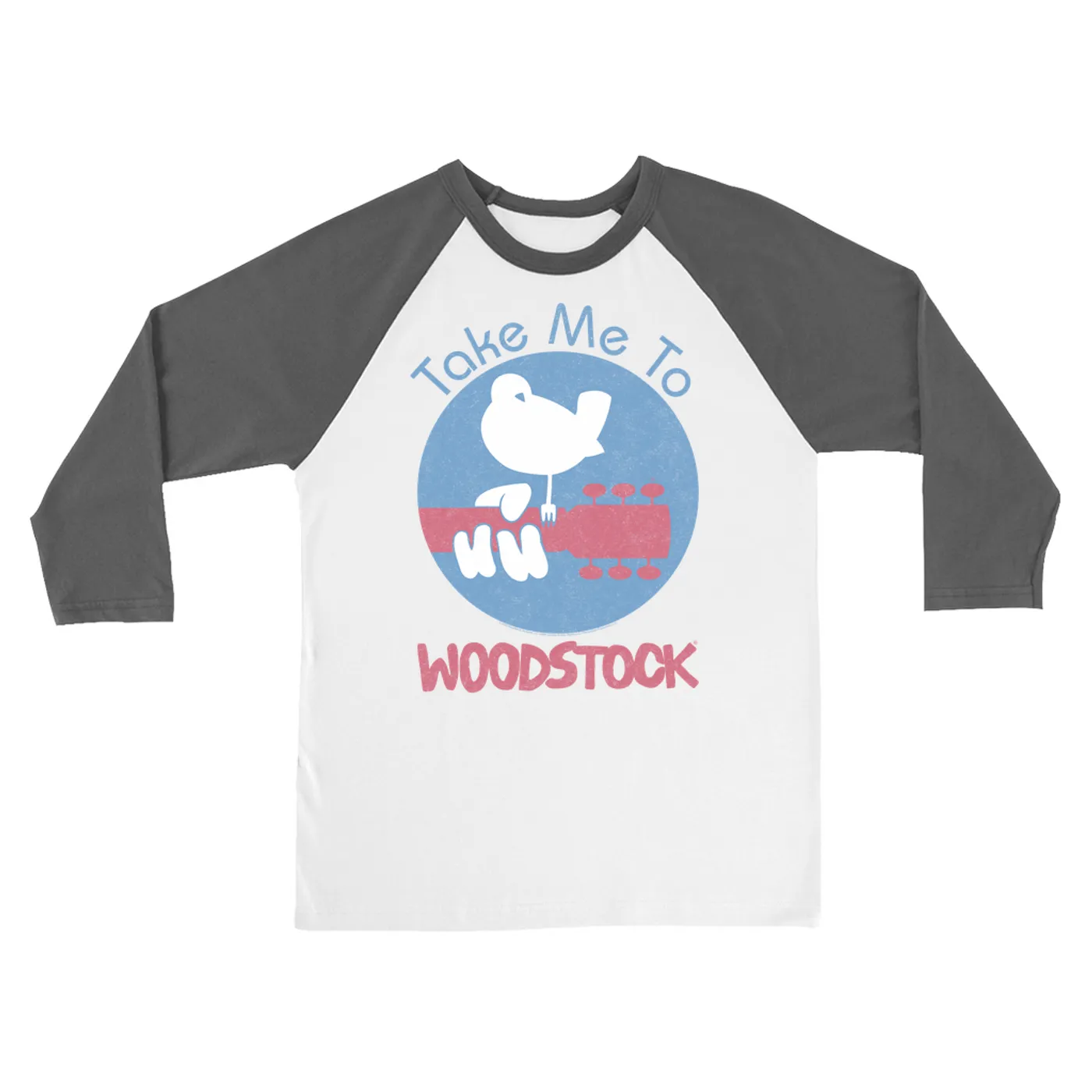 Woodstock 3/4 Sleeve Baseball Tee | Take Me to Woodstock Retro (Merchbar Exclusive) Woodstock Shirt