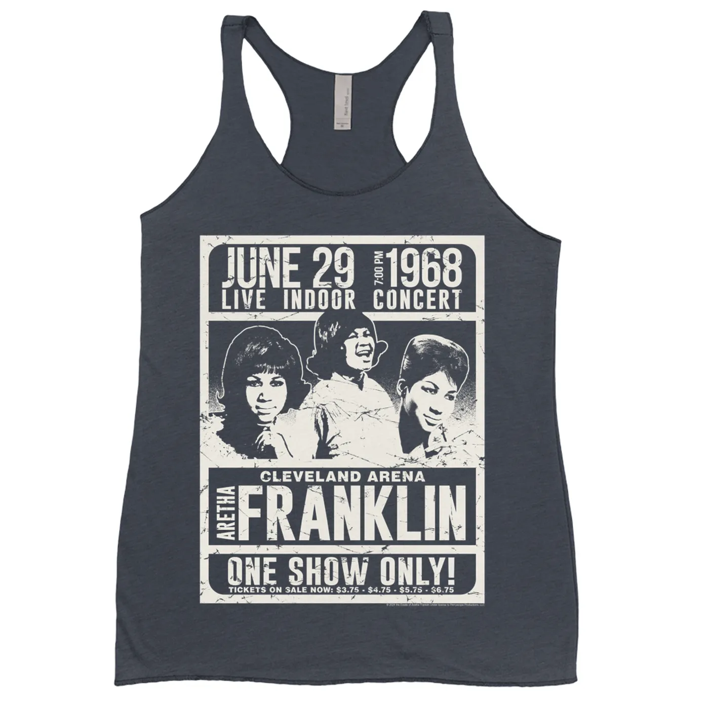 Aretha Franklin Ladies' Tank Top | One Show Only Cleveland Arena (Merchbar Exclusive) Aretha Franklin Shirt