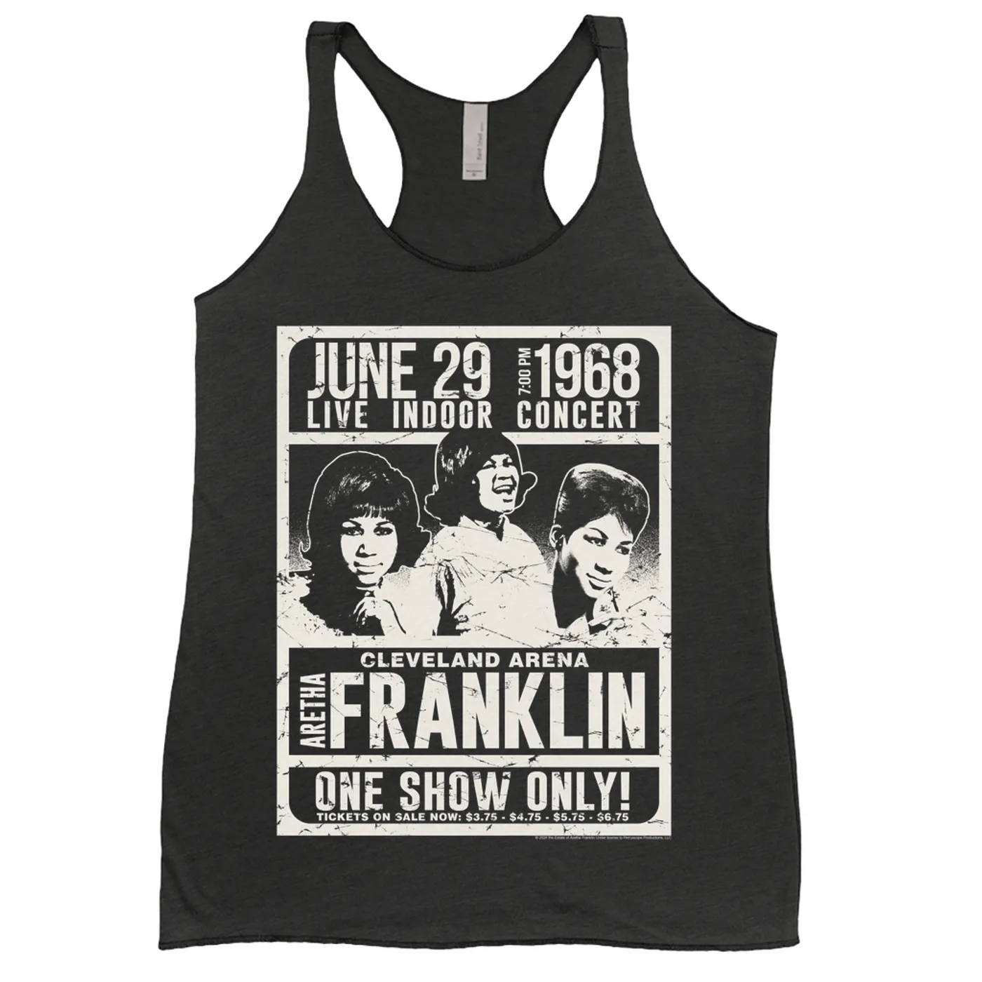Aretha Franklin Ladies' Tank Top | One Show Only Cleveland Arena (Merchbar Exclusive) Aretha Franklin Shirt