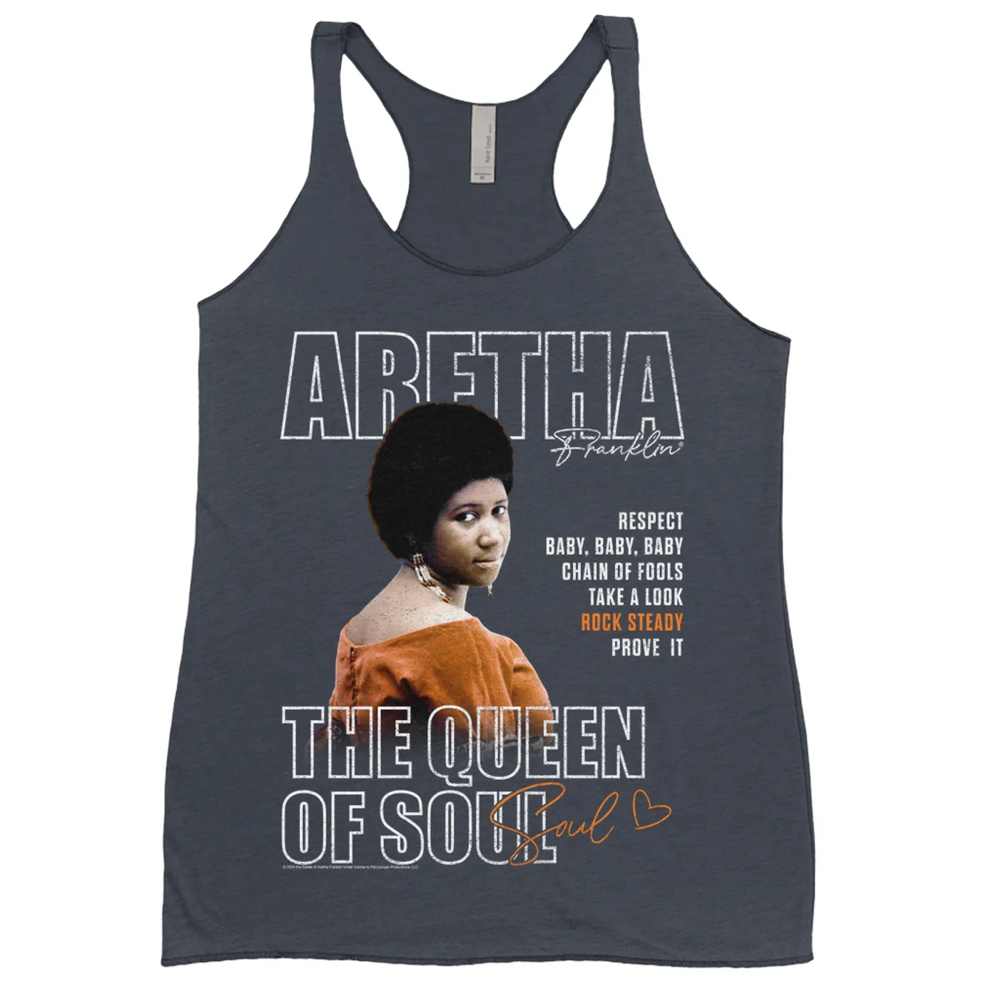 Aretha Franklin Ladies' Tank Top | The Queen Of Soul Rock Steady Aretha Franklin Shirt