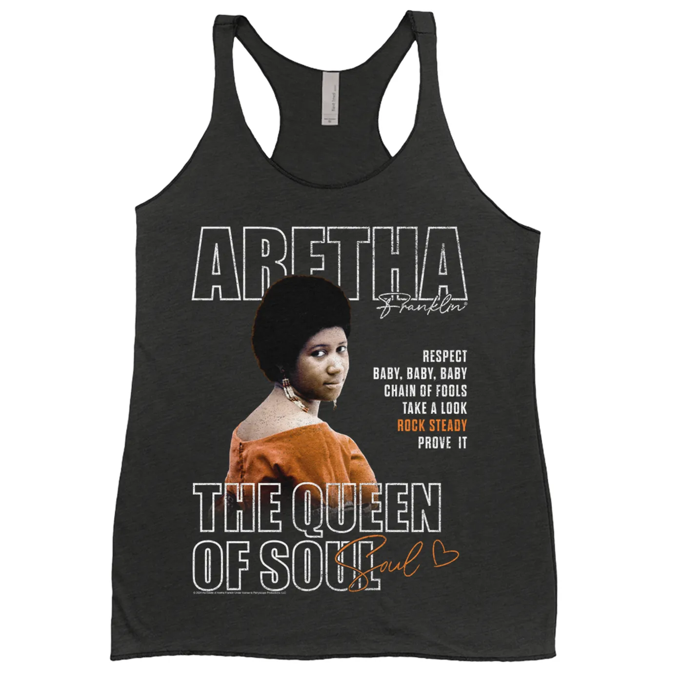 Aretha Franklin Ladies' Tank Top | The Queen Of Soul Rock Steady Aretha Franklin Shirt