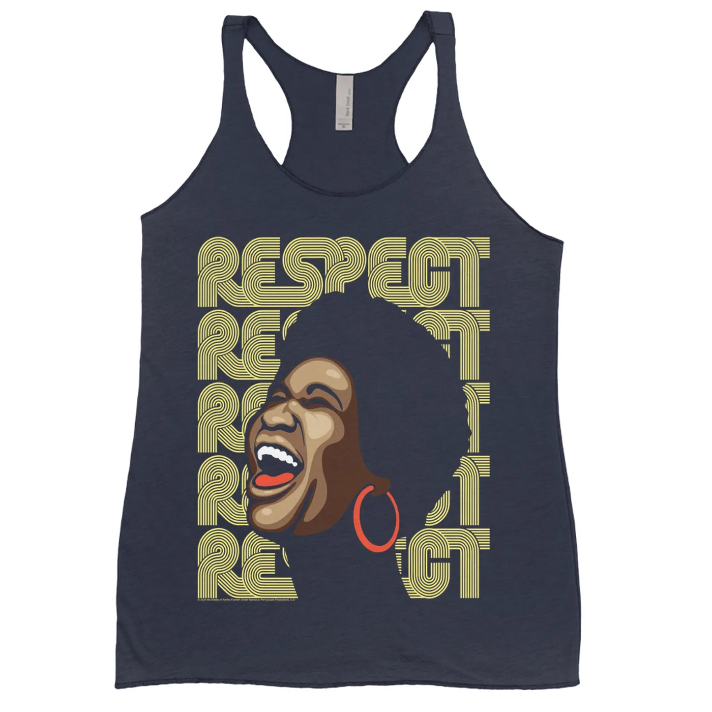 Aretha Franklin Ladies' Tank Top | Respect Illustration Character Aretha Franklin Shirt