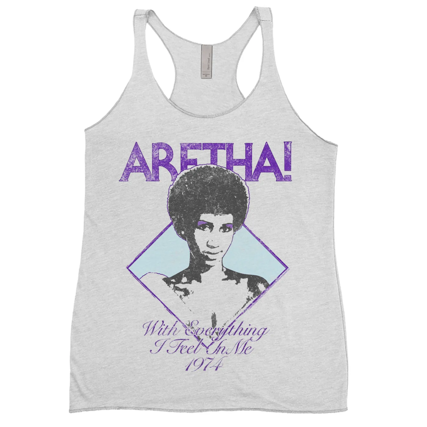 Aretha Franklin Ladies' Tank Top | With Everything I Feel in Me 1974 Purple (Merchbar Exclusive) Aretha Franklin Shirt