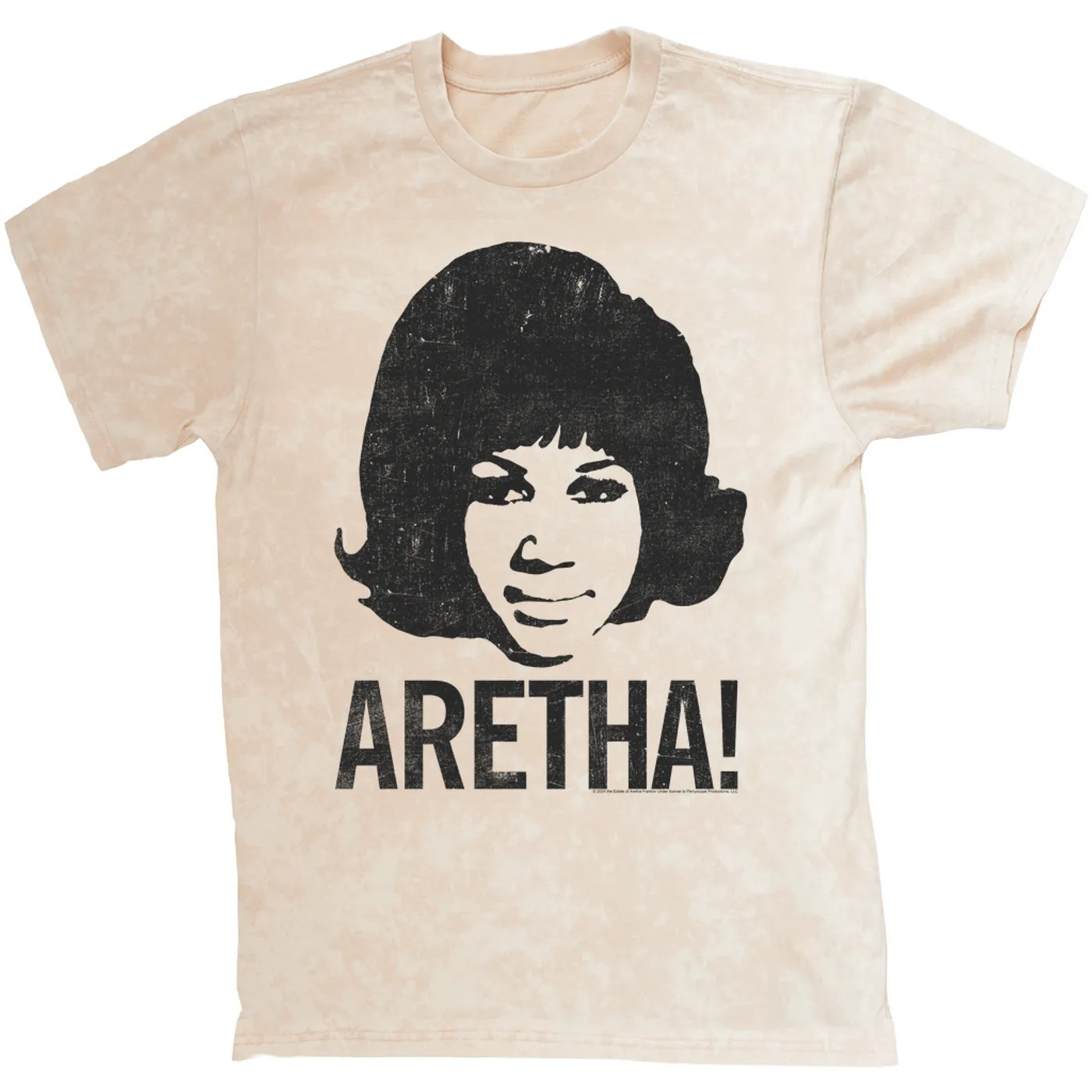 Aretha Franklin T-shirt | 1964 Aretha! Distressed Aretha Franklin Mineral Wash Shirt