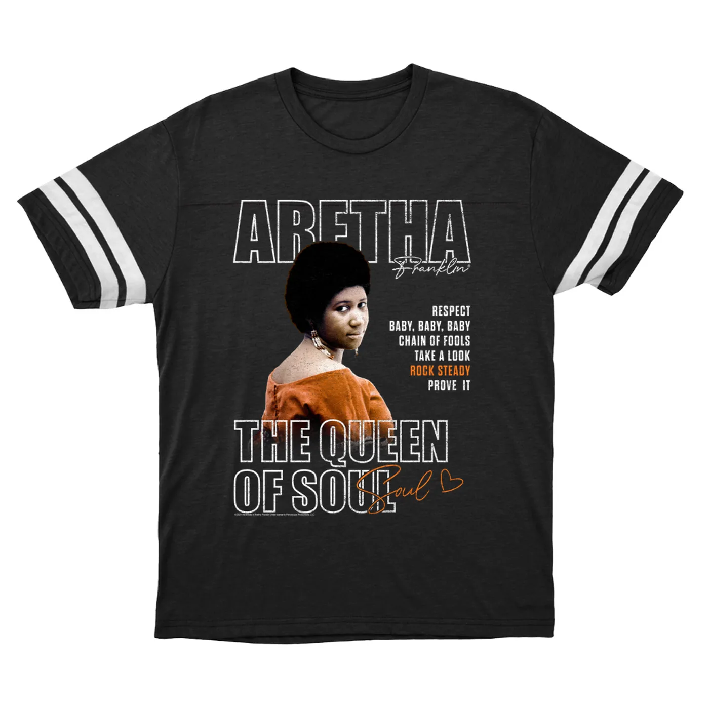 Aretha Franklin T-Shirt | The Queen Of Soul Rock Steady Aretha Franklin Football Shirt