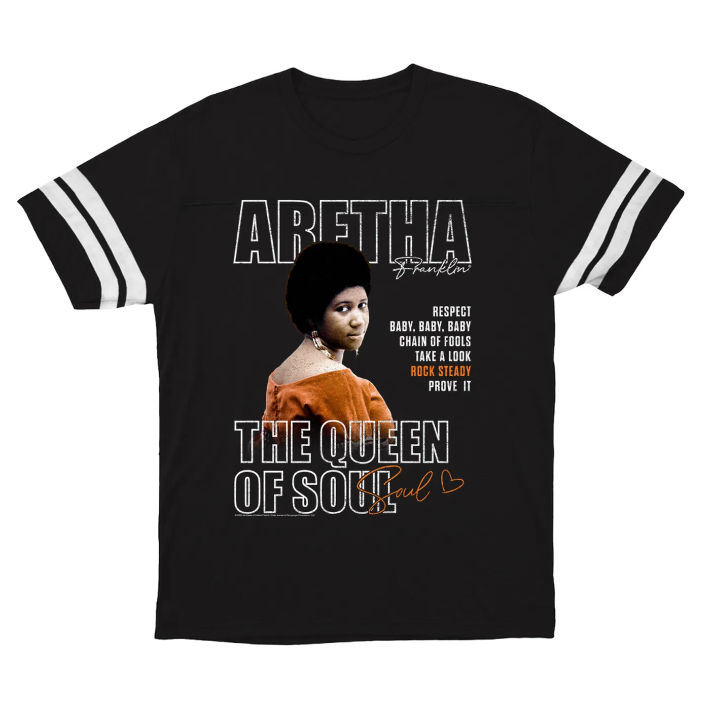 Aretha Franklin T-Shirt | The Queen Of Soul Rock Steady Aretha Franklin Football Shirt