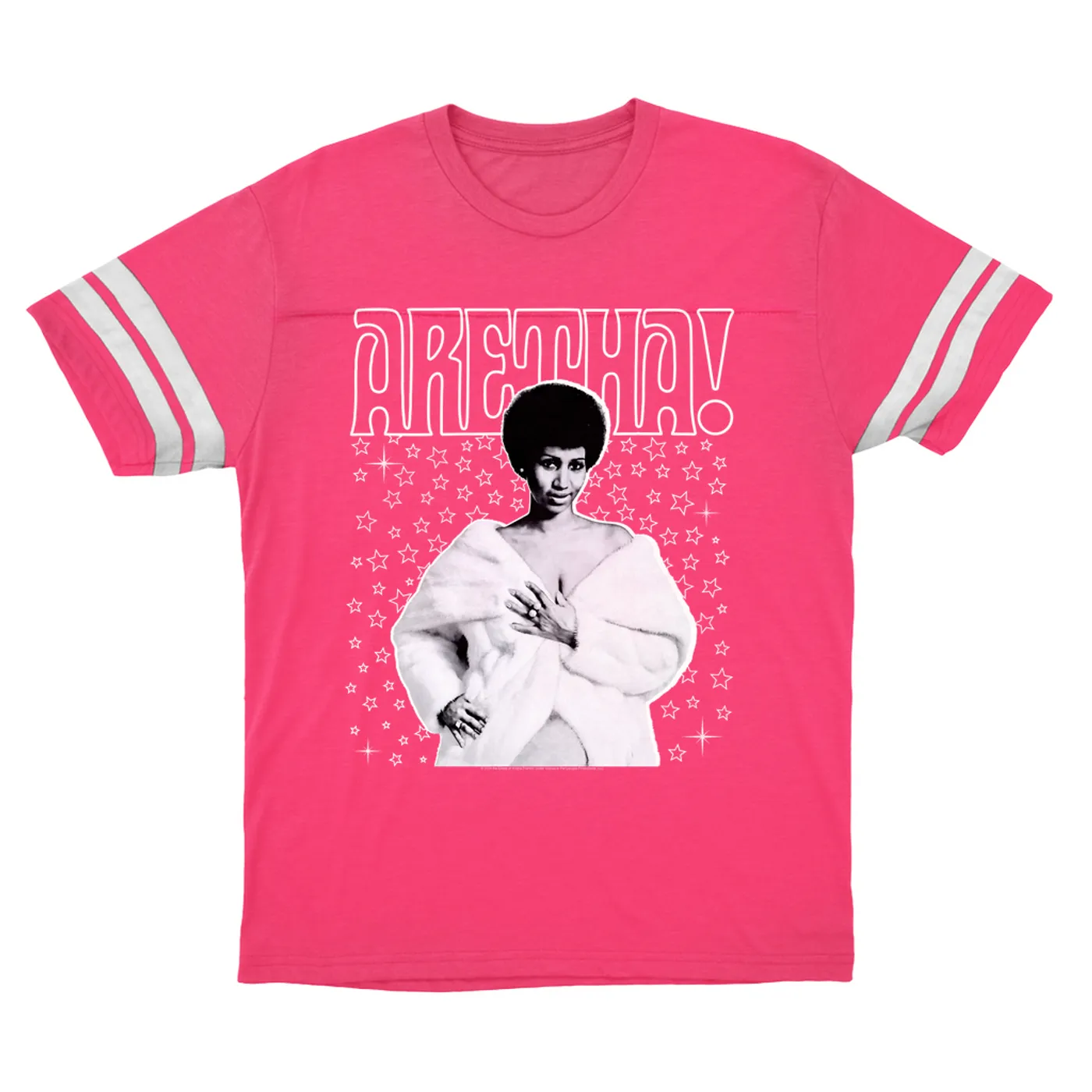 Aretha Franklin T-Shirt | Star Studded Aretha! (Merchbar Exclusive) Aretha Franklin Football Shirt