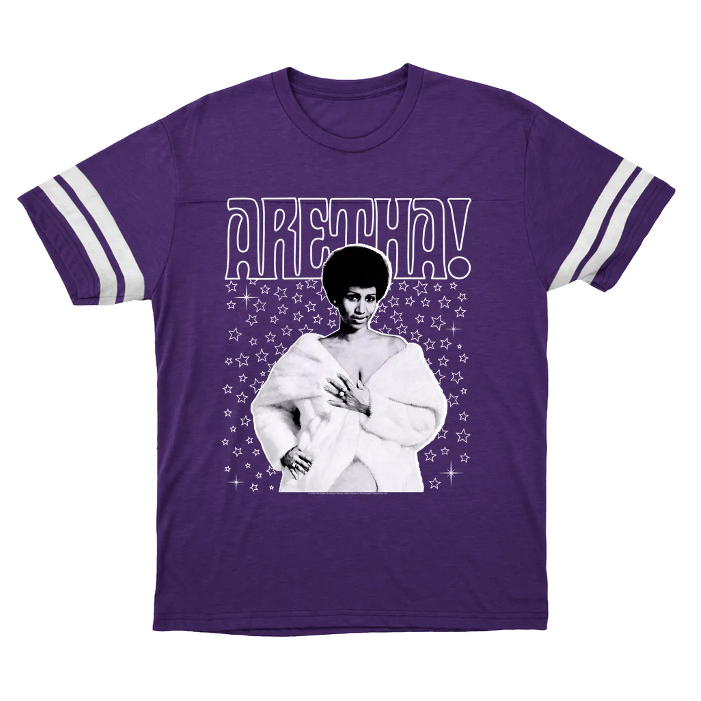 Aretha Franklin T-Shirt | Star Studded Aretha! (Merchbar Exclusive) Aretha Franklin Football Shirt