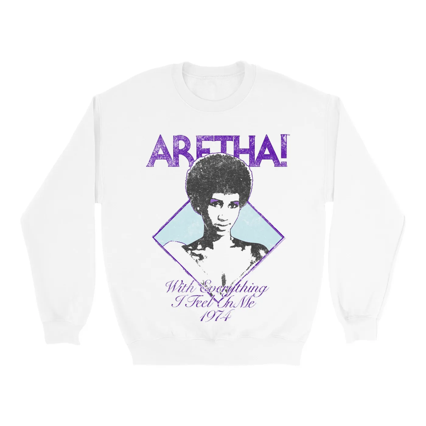 Aretha Franklin Sweatshirt | With Everything I Feel in Me 1974 Purple (Merchbar Exclusive) Aretha Franklin Sweatshirt