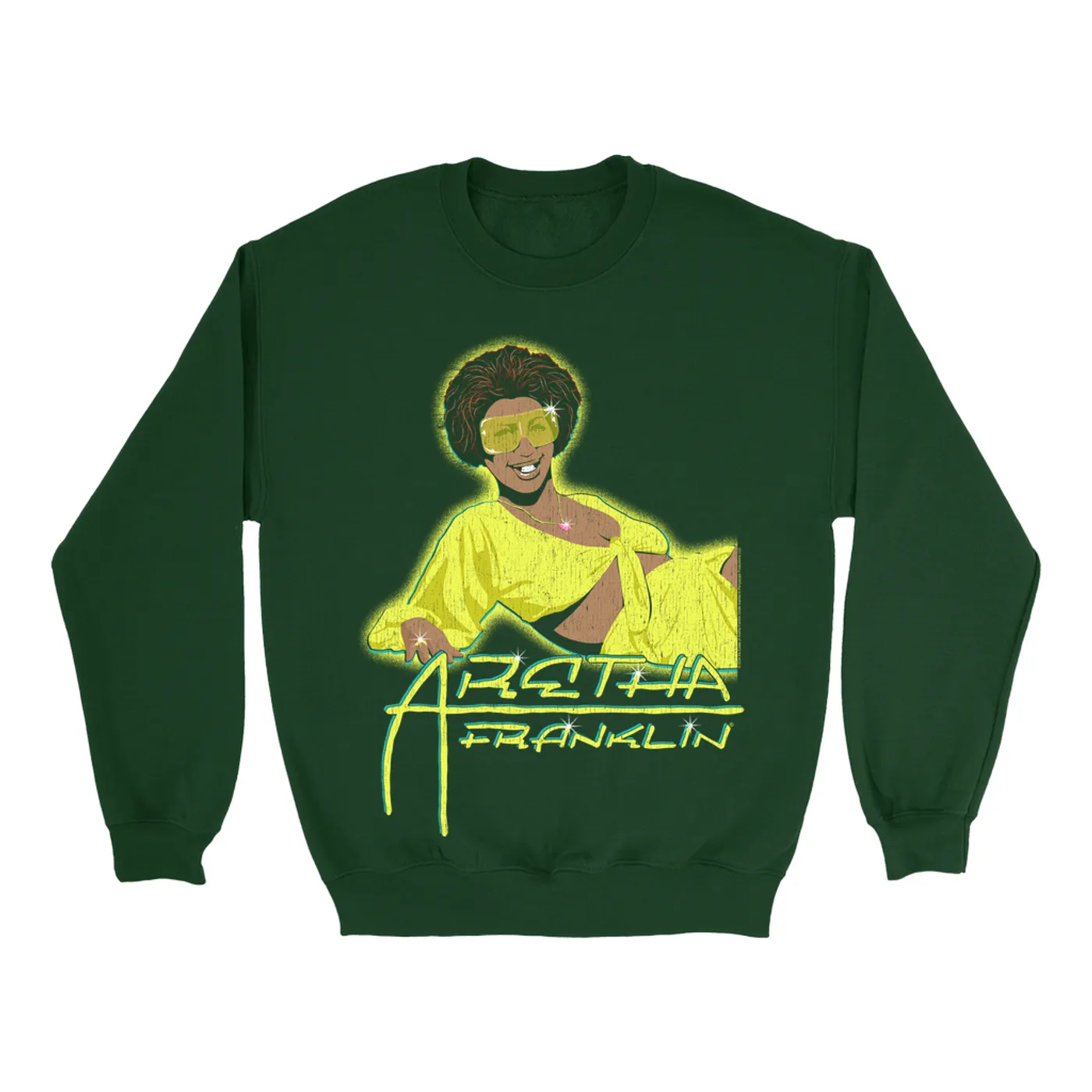 Aretha Franklin Sweatshirt | A Burst Of Yellow (Merchbar Exclusive) Aretha Franklin Sweatshirt