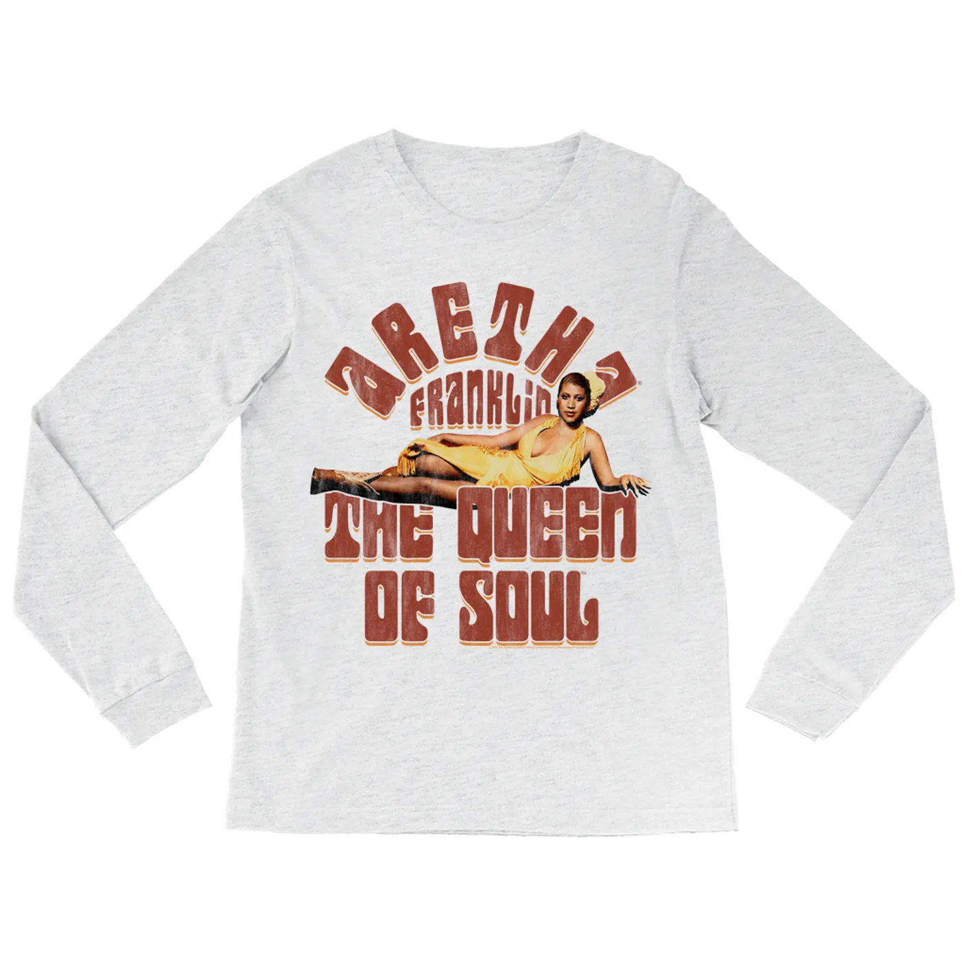 Aretha Franklin Long Sleeve Shirt | Queen Of Soul Retro Distressed Aretha Franklin Shirt