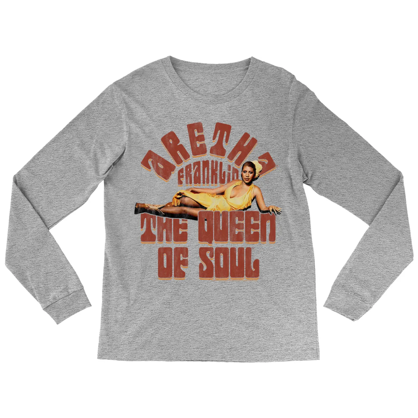 Aretha Franklin Long Sleeve Shirt | Queen Of Soul Retro Distressed Aretha Franklin Shirt