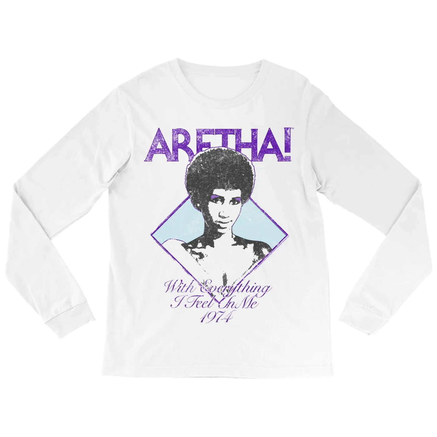 Aretha Franklin Long Sleeve Shirt | With Everything I Feel in Me 1974 Purple (Merchbar Exclusive) Aretha Franklin Shirt