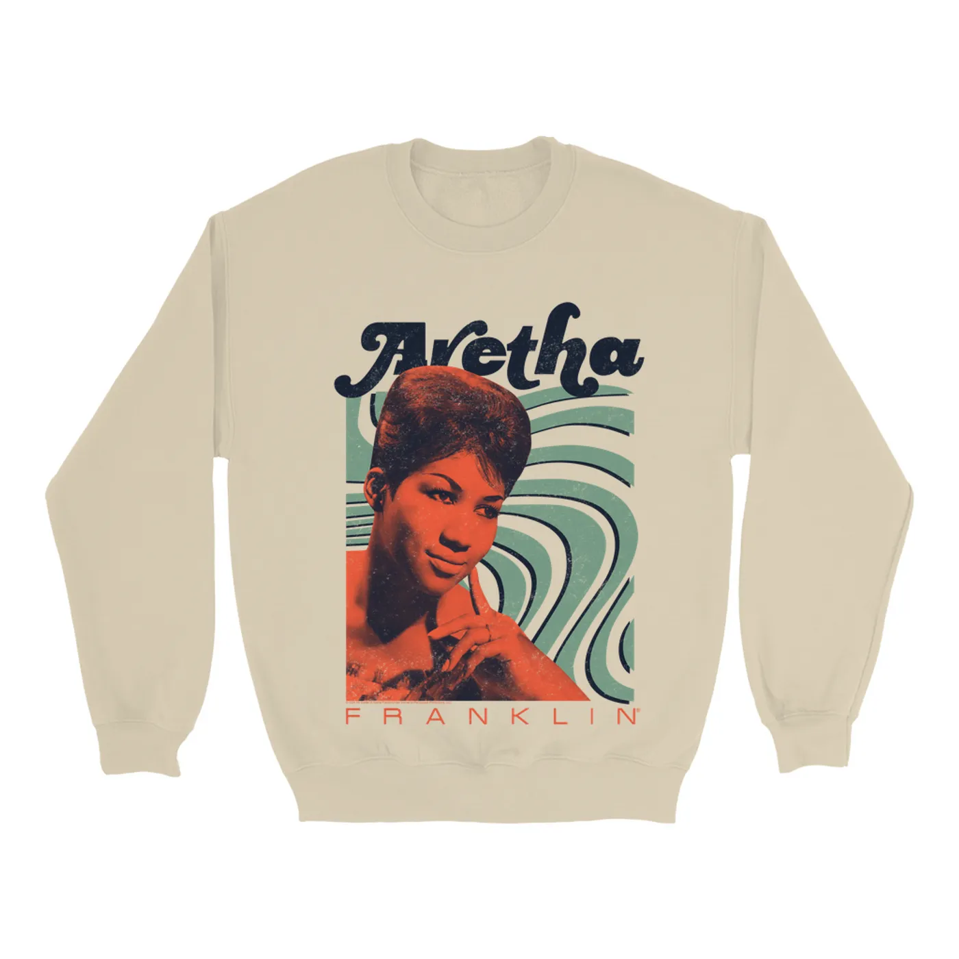 Aretha Franklin Sweatshirt | Smooth Waves Design Aretha Franklin Sweatshirt
